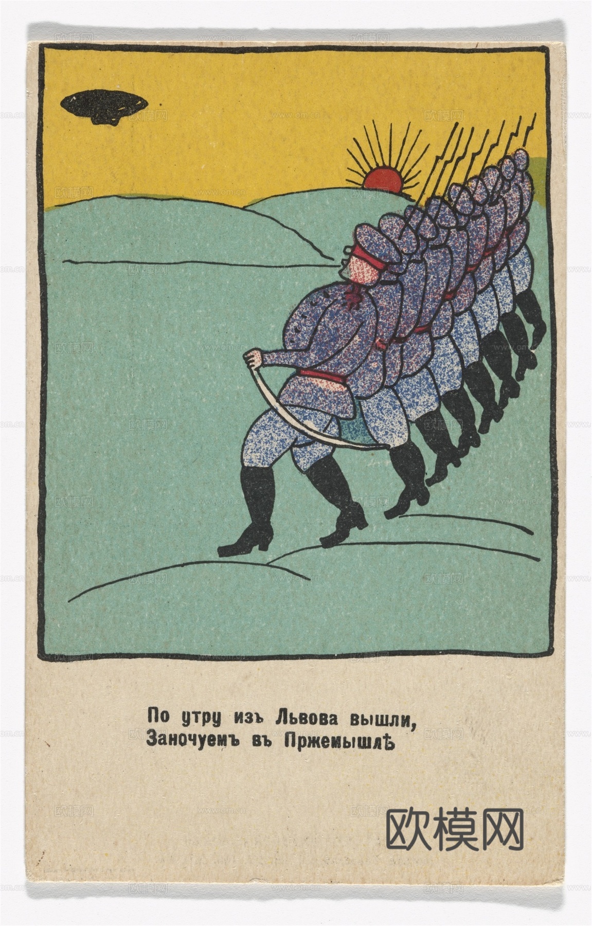 马列维奇抽象画，几何抽象装饰画108下载