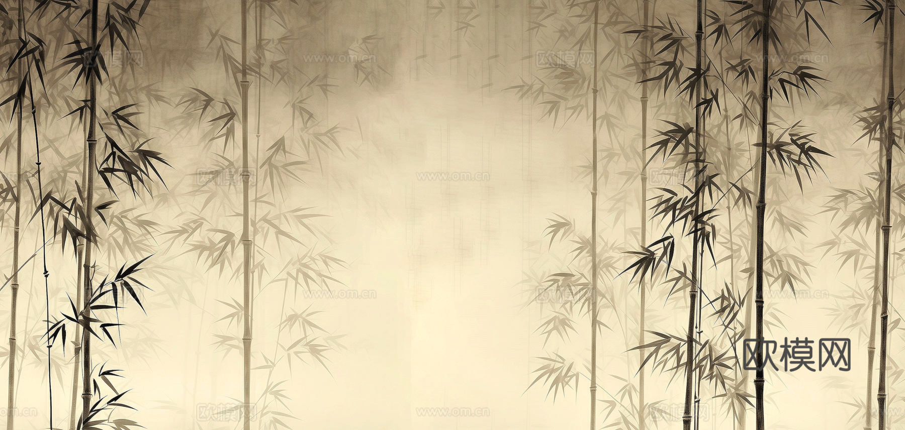 新中式壁纸壁画壁布墙纸墙布云海山水字画花鸟仙鹤荷花花鸟建筑背下载