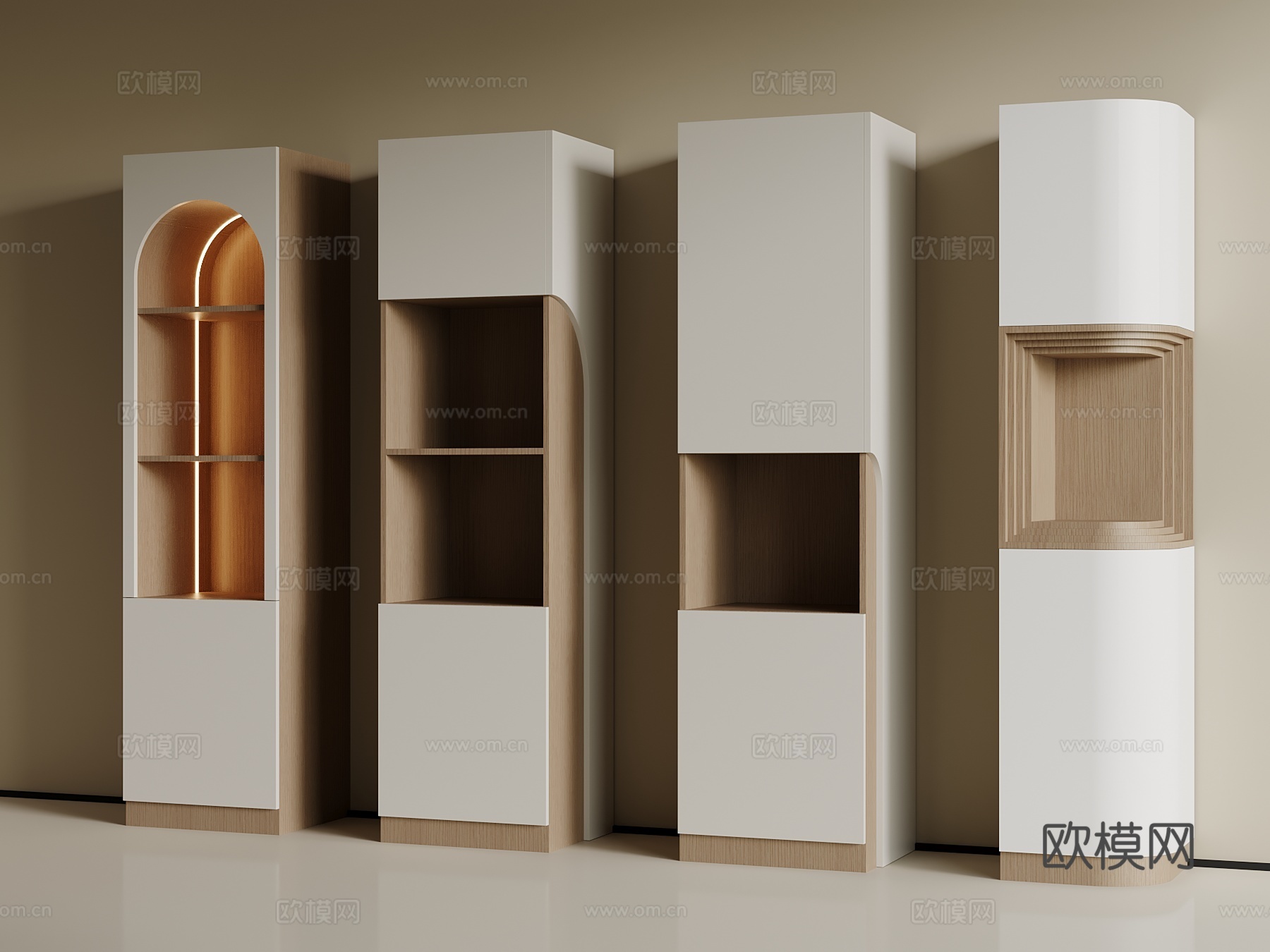 现代柜子 造型柜su模型