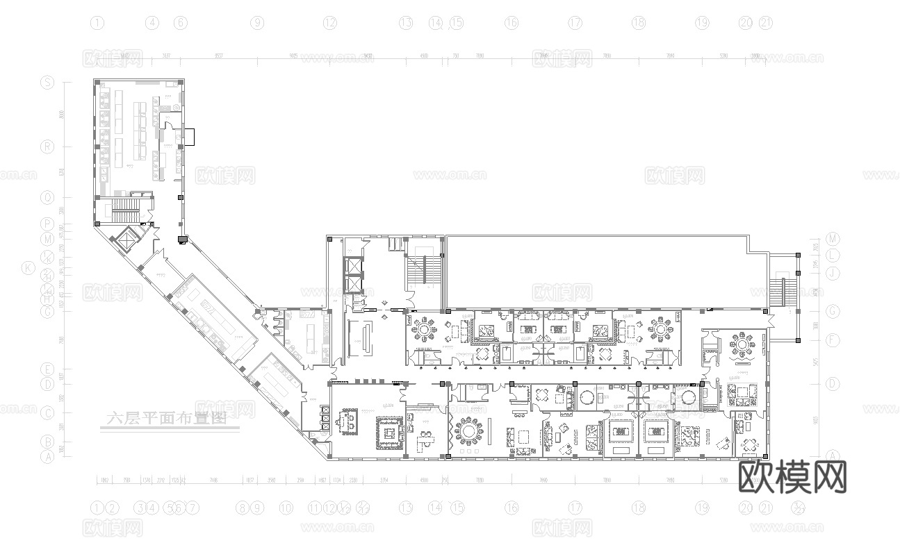 洗浴中心会所  最新平面施工图合集cad施工图