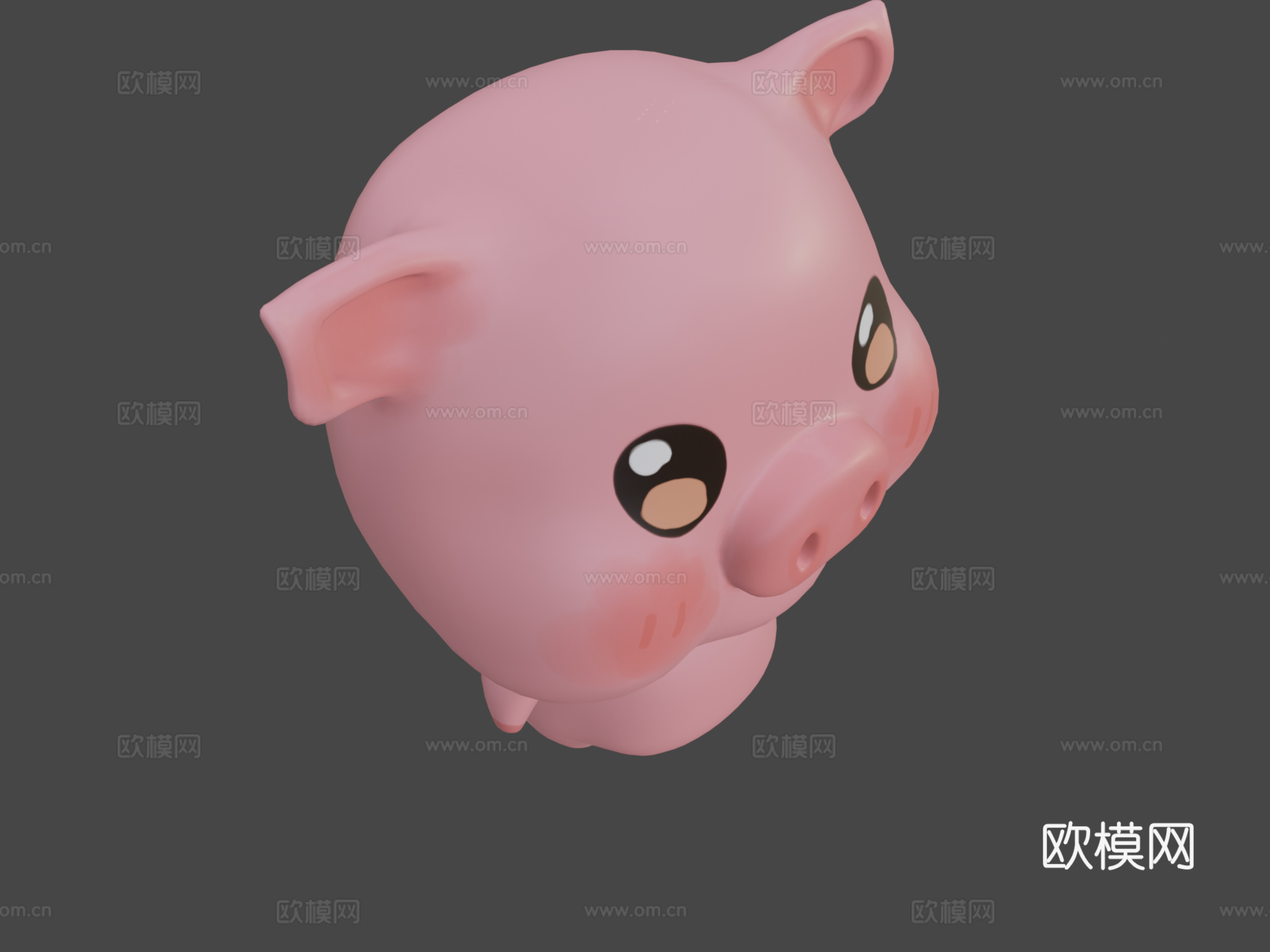可爱小猪3d模型下载（渲染图5）