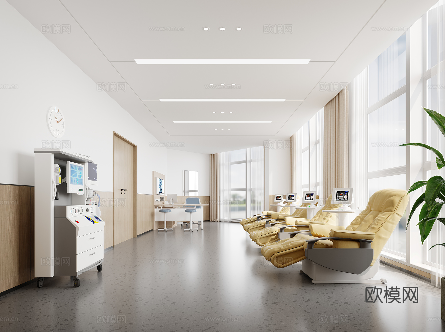 医院献血屋 诊室3d模型