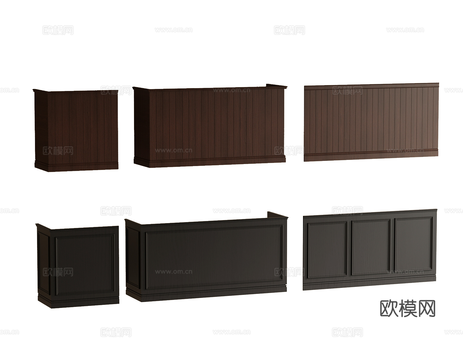 法式护墙板 墙裙 中古风墙裙su模型