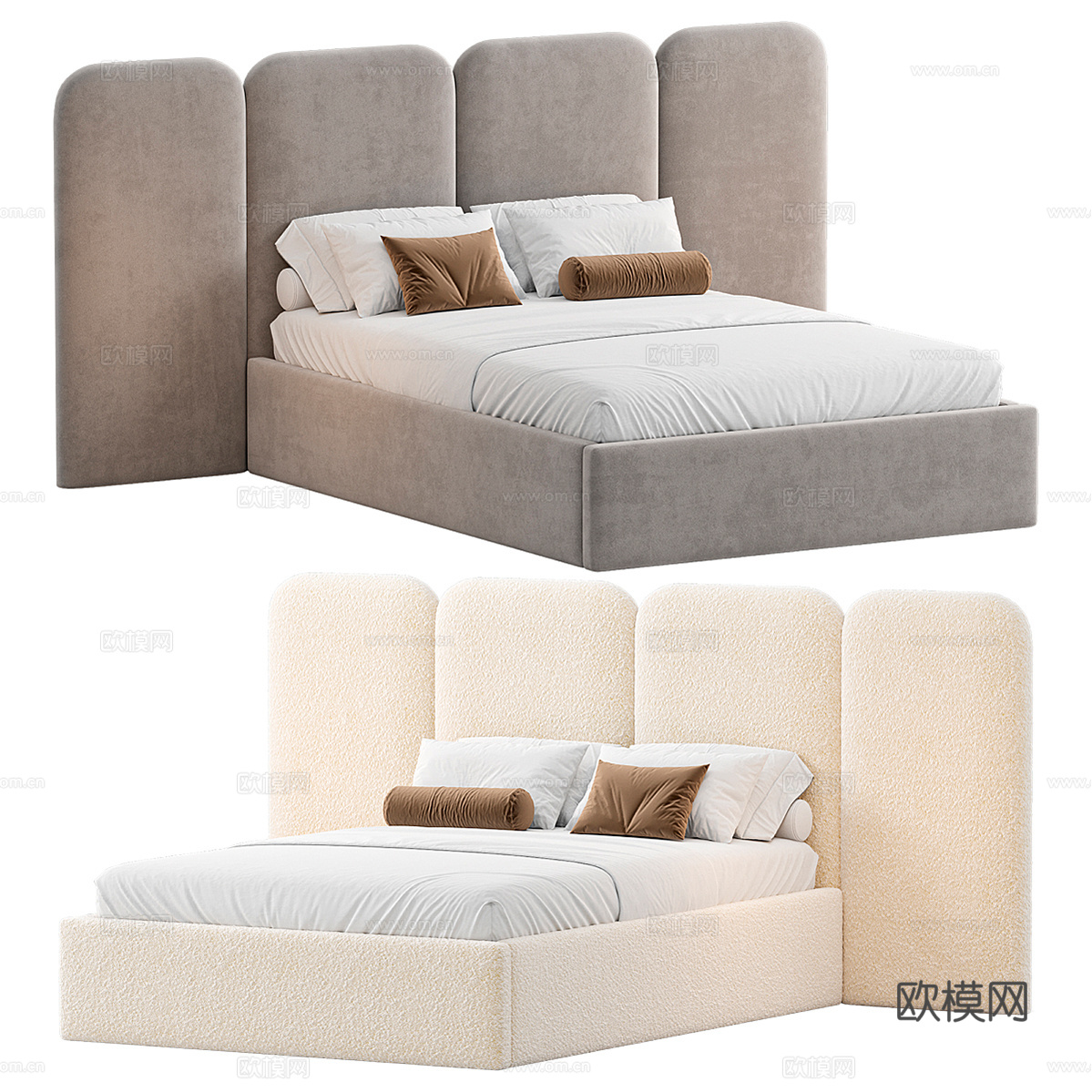 现代THE SERAPHIC双人床3d模型