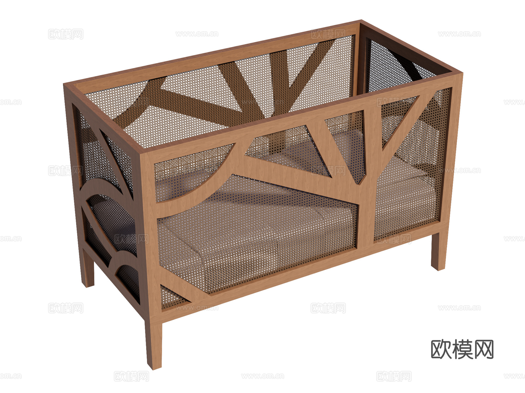 婴儿床 儿童床su模型