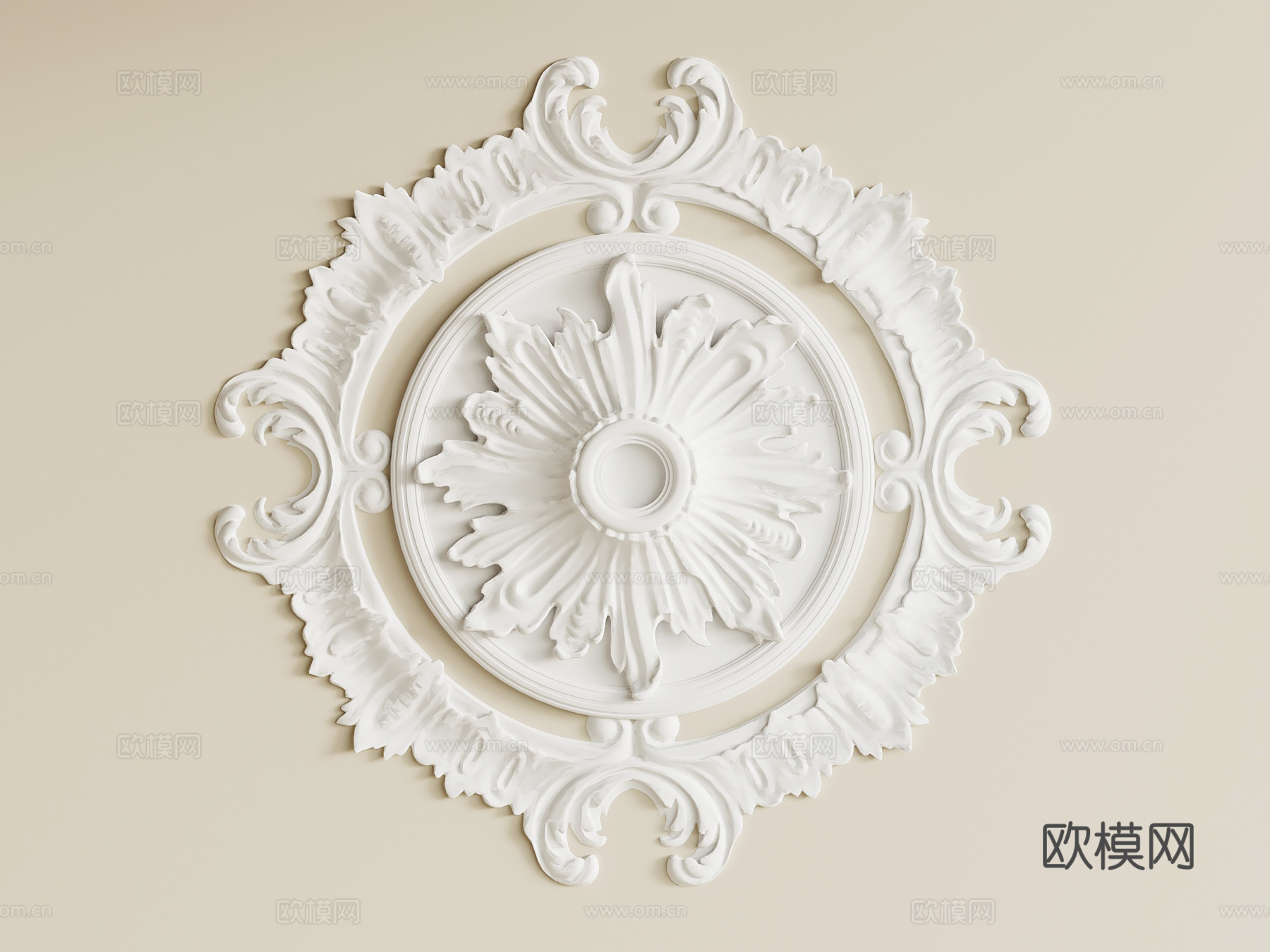 法式复古灯盘su模型