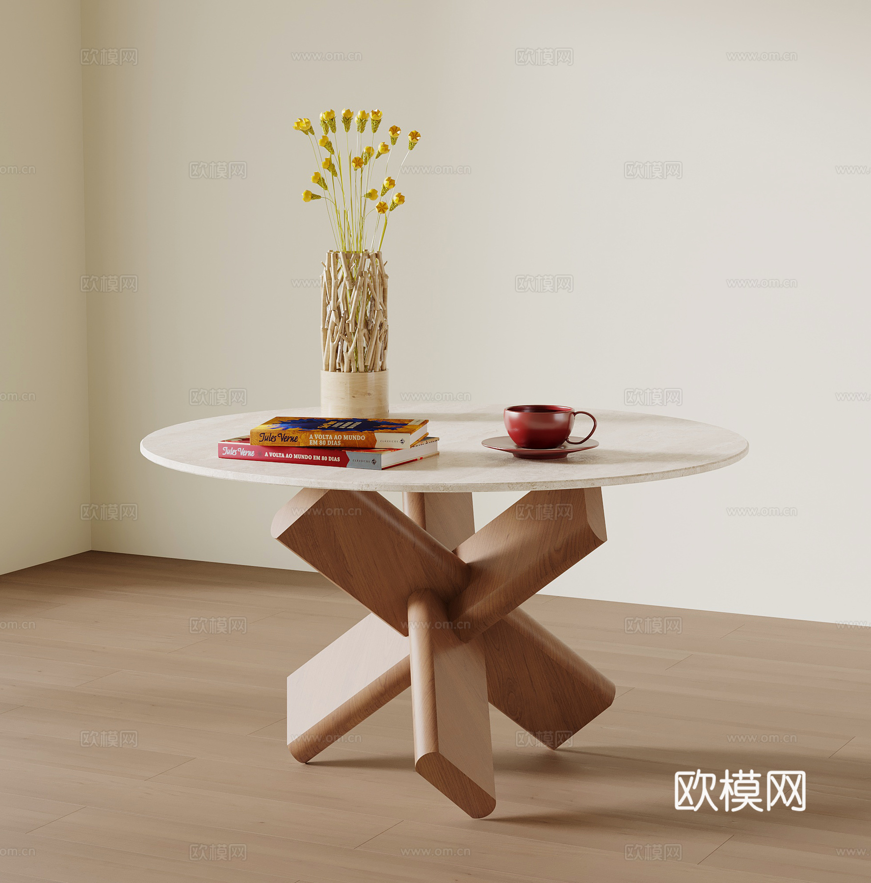 侘寂中古边几 大理石边几 角几圆几su模型