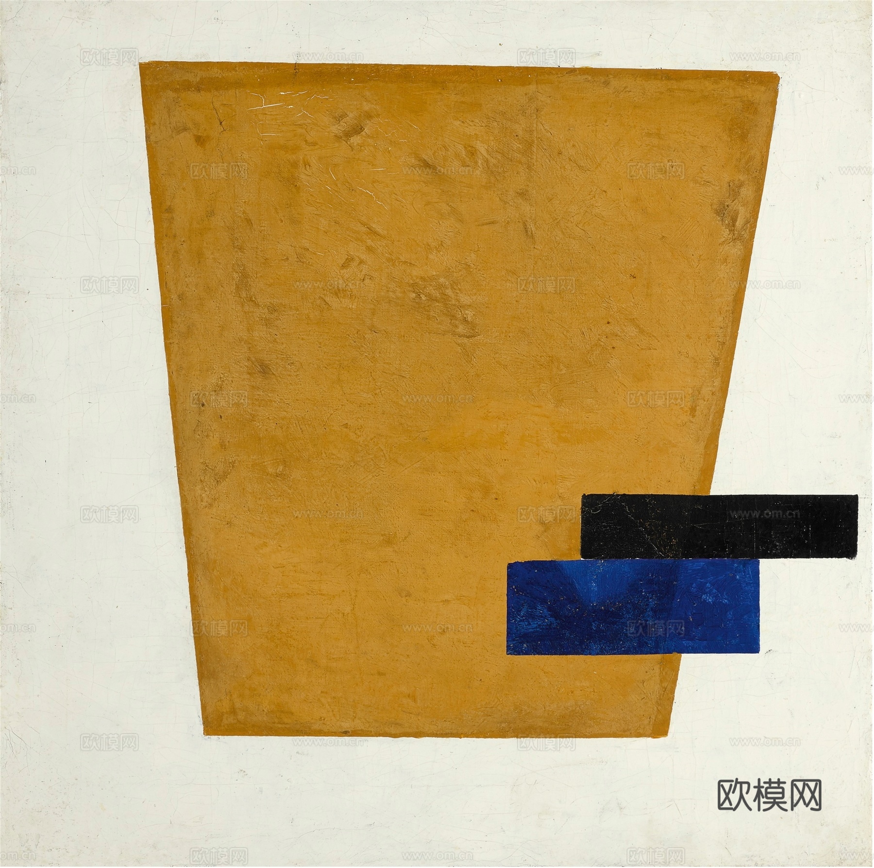 马列维奇抽象画，几何抽象装饰画136下载