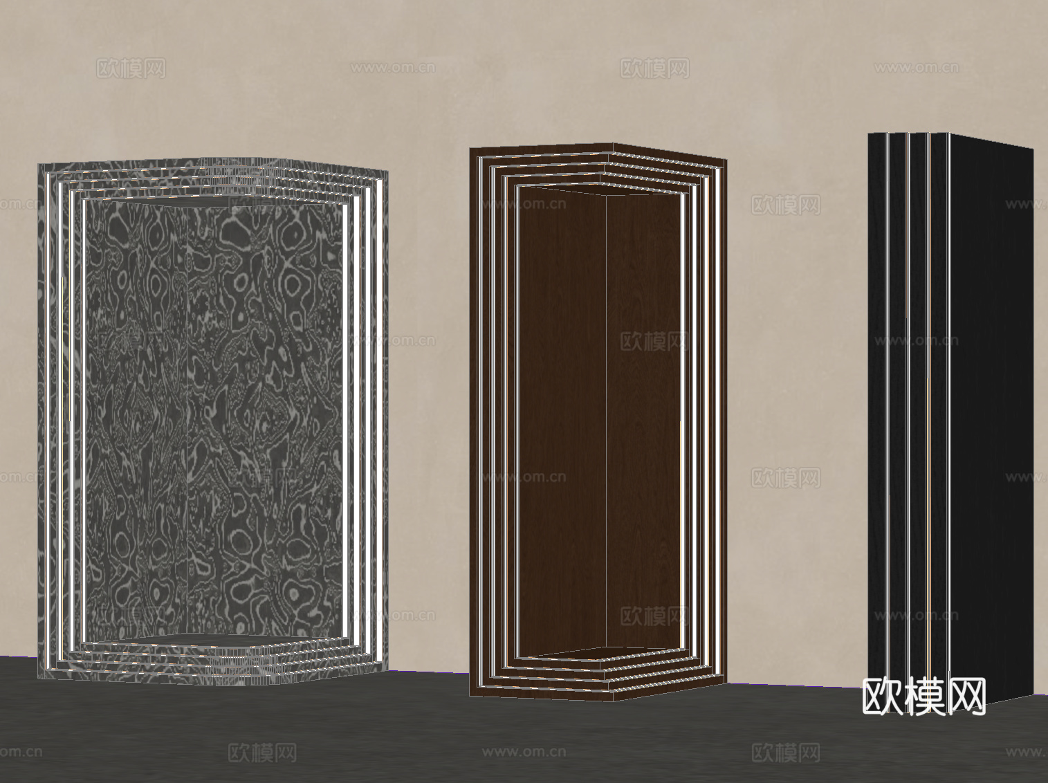 现代叠层造型su模型