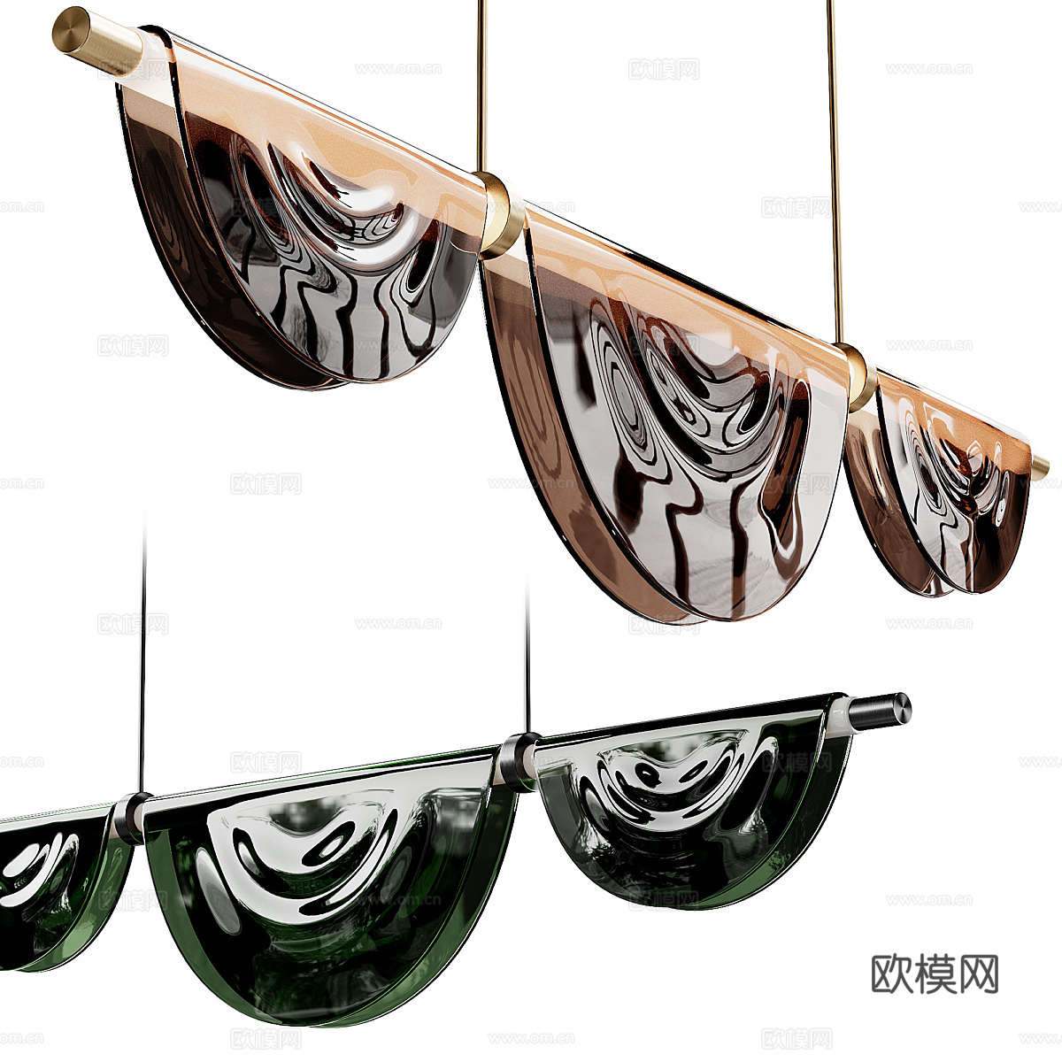 现代Civeb玻璃吊灯3d模型
