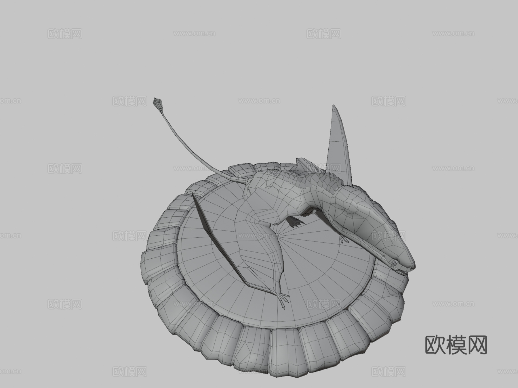 双型齿翼龙3d模型