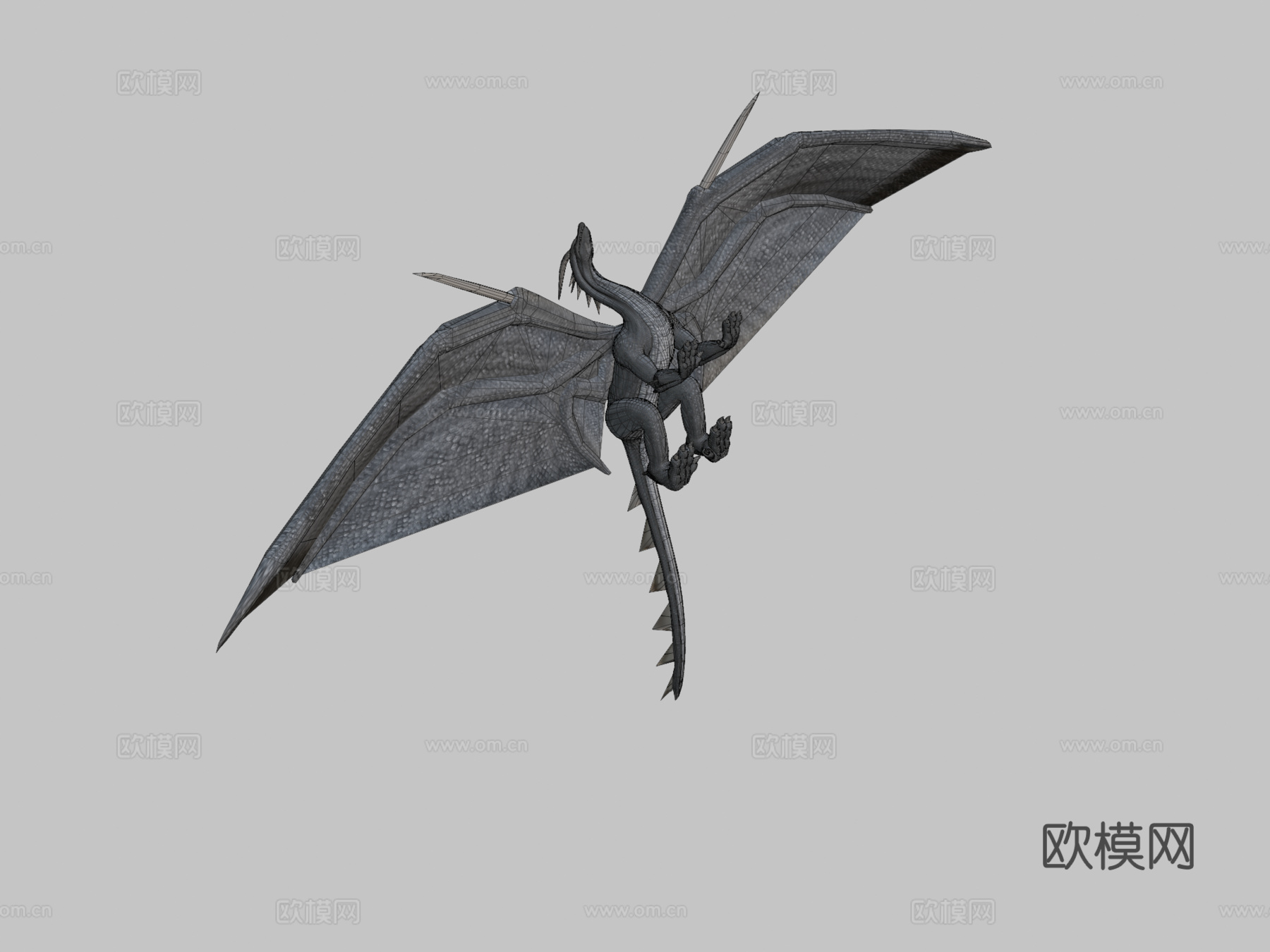 龙绑定3d模型下载（渲染图2）