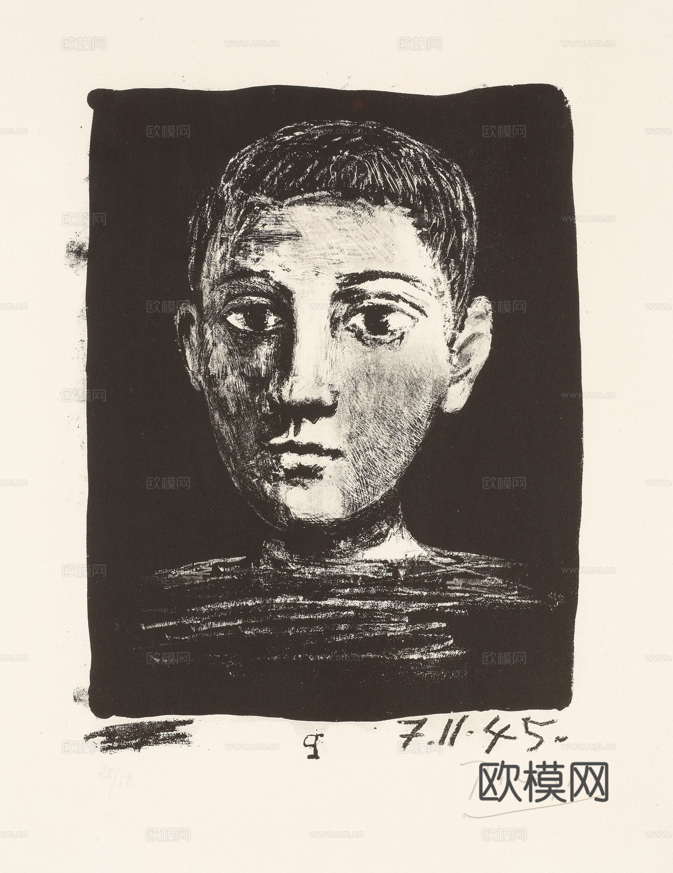 毕加索立体主义绘画作品，现代抽象画，世界经典名画，抽象素描画下载