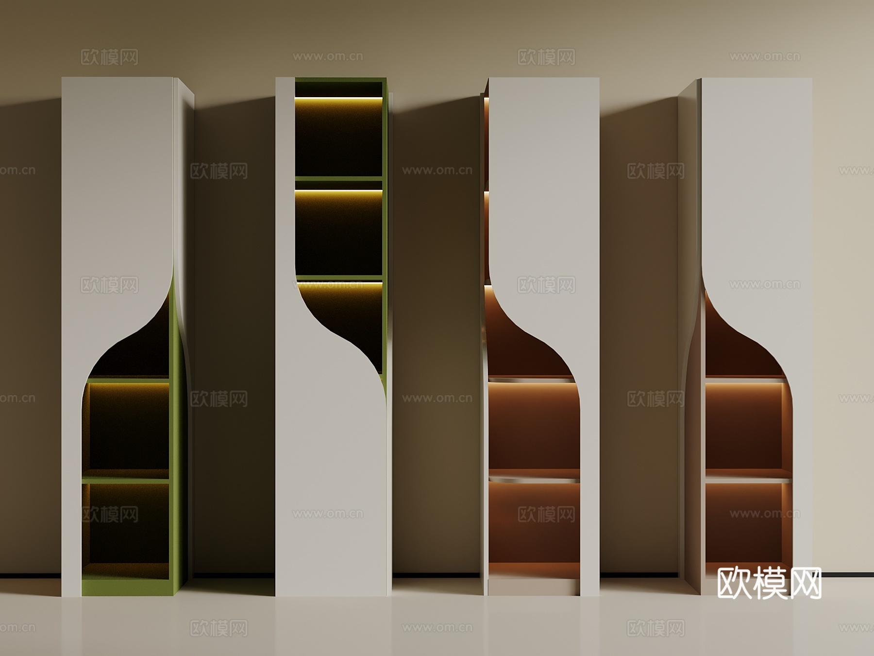 现代柜子 造型柜su模型