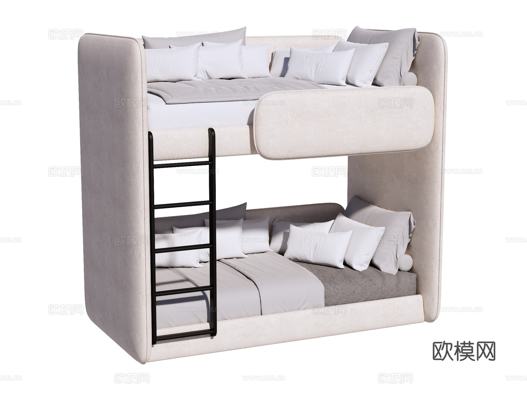 儿童床 上下床su模型