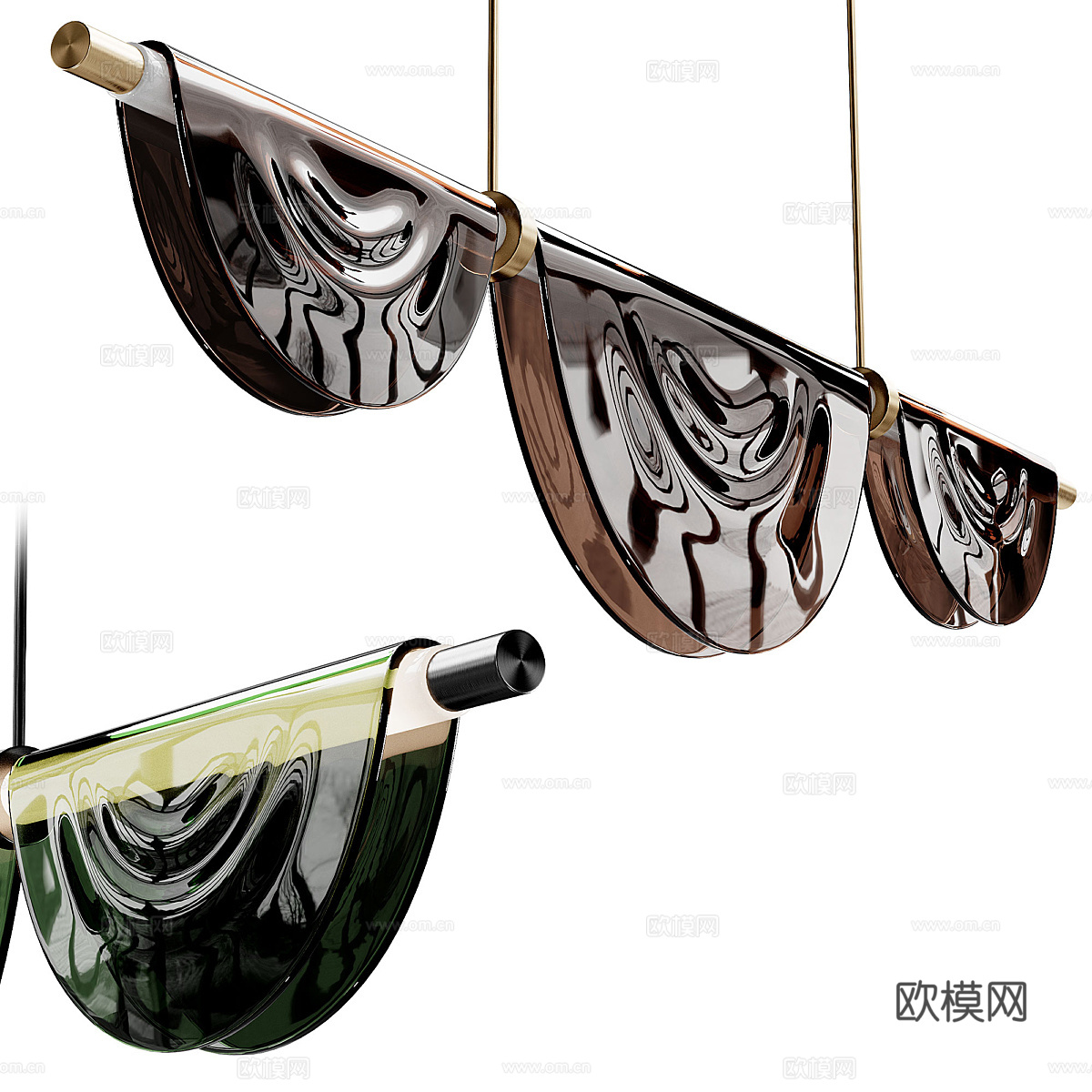 现代Civeb玻璃吊灯3d模型