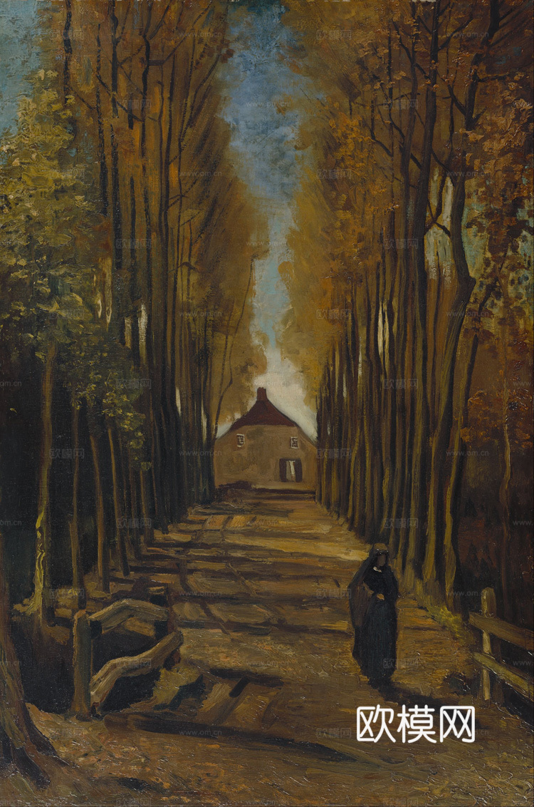 梵高后印象派风景绘画作品，现代世界经典名画013 梵高 Av