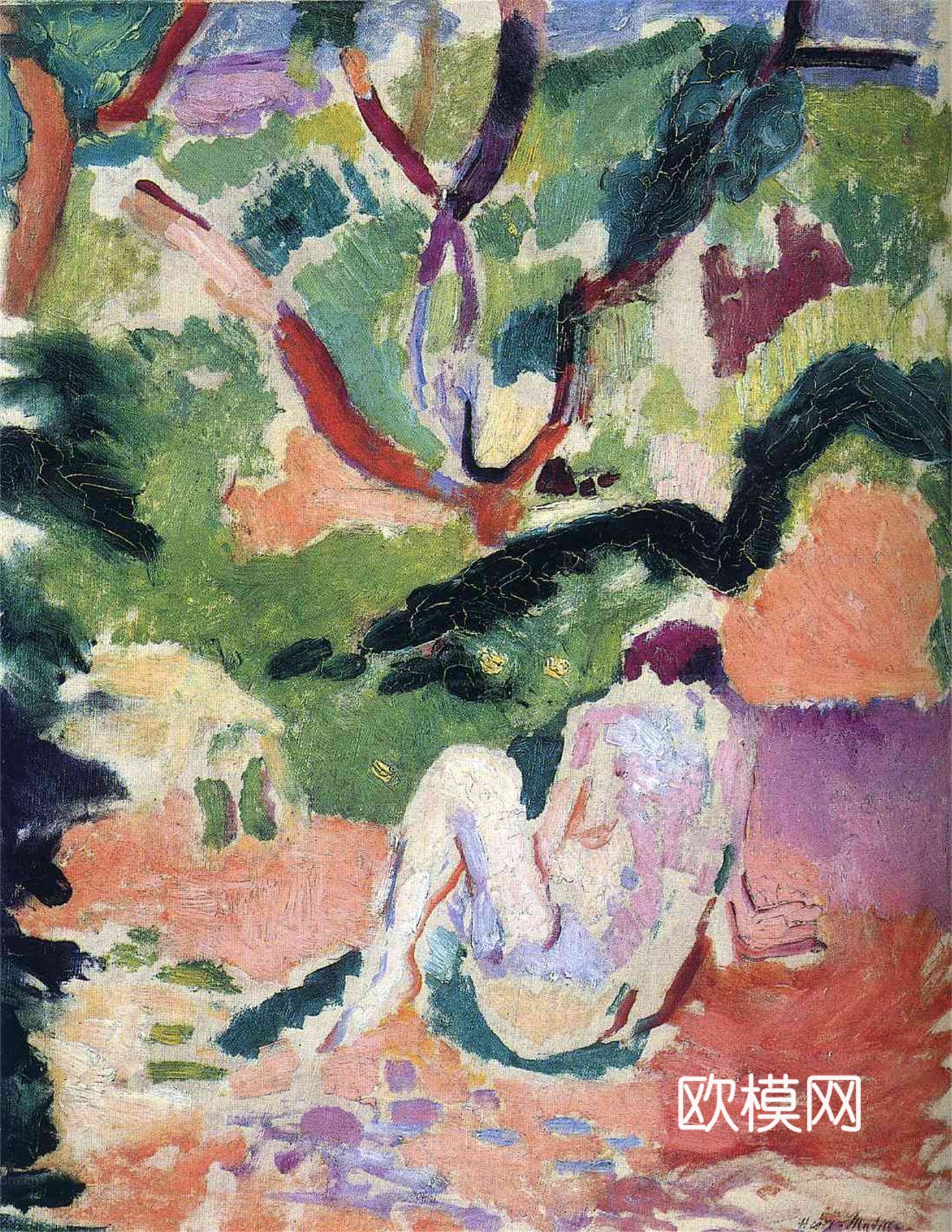 马蒂斯野兽派绘画作品，现代世界经典名画，抽象画093 马蒂斯下载