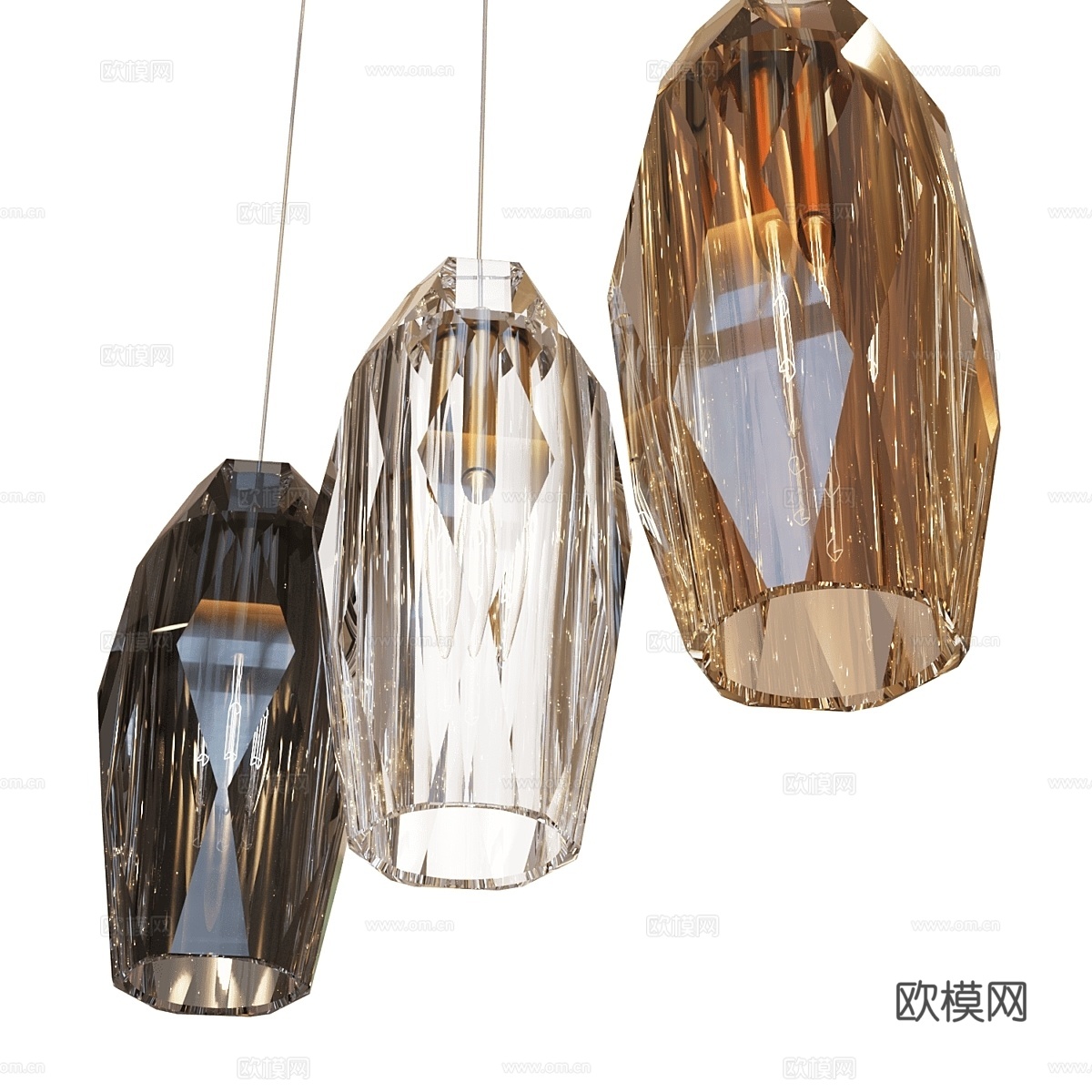 MODELUX 轻奢吊灯3d模型下载（渲染图1）