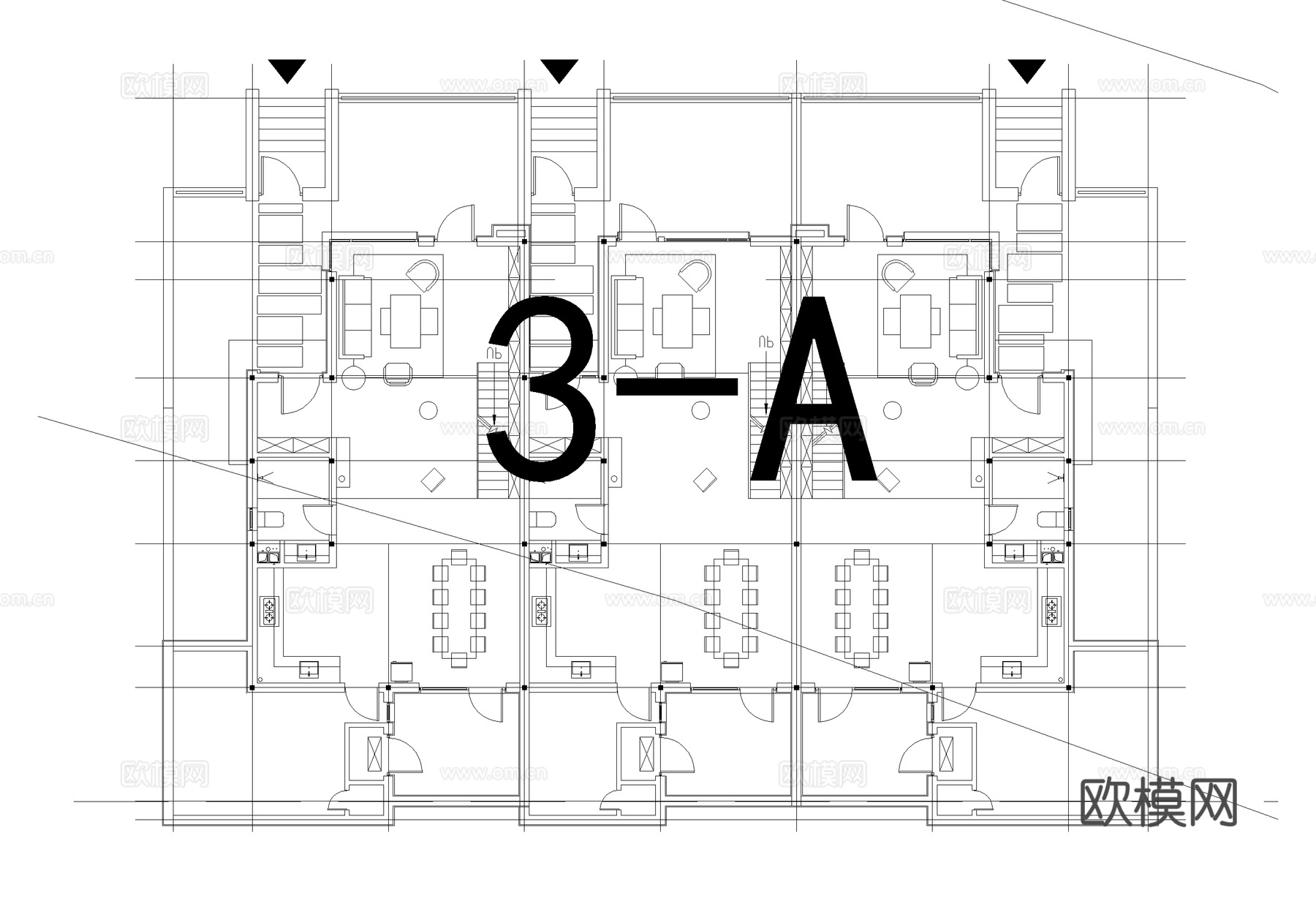 山地别墅建筑规划平面图CAD施工图cad施工图