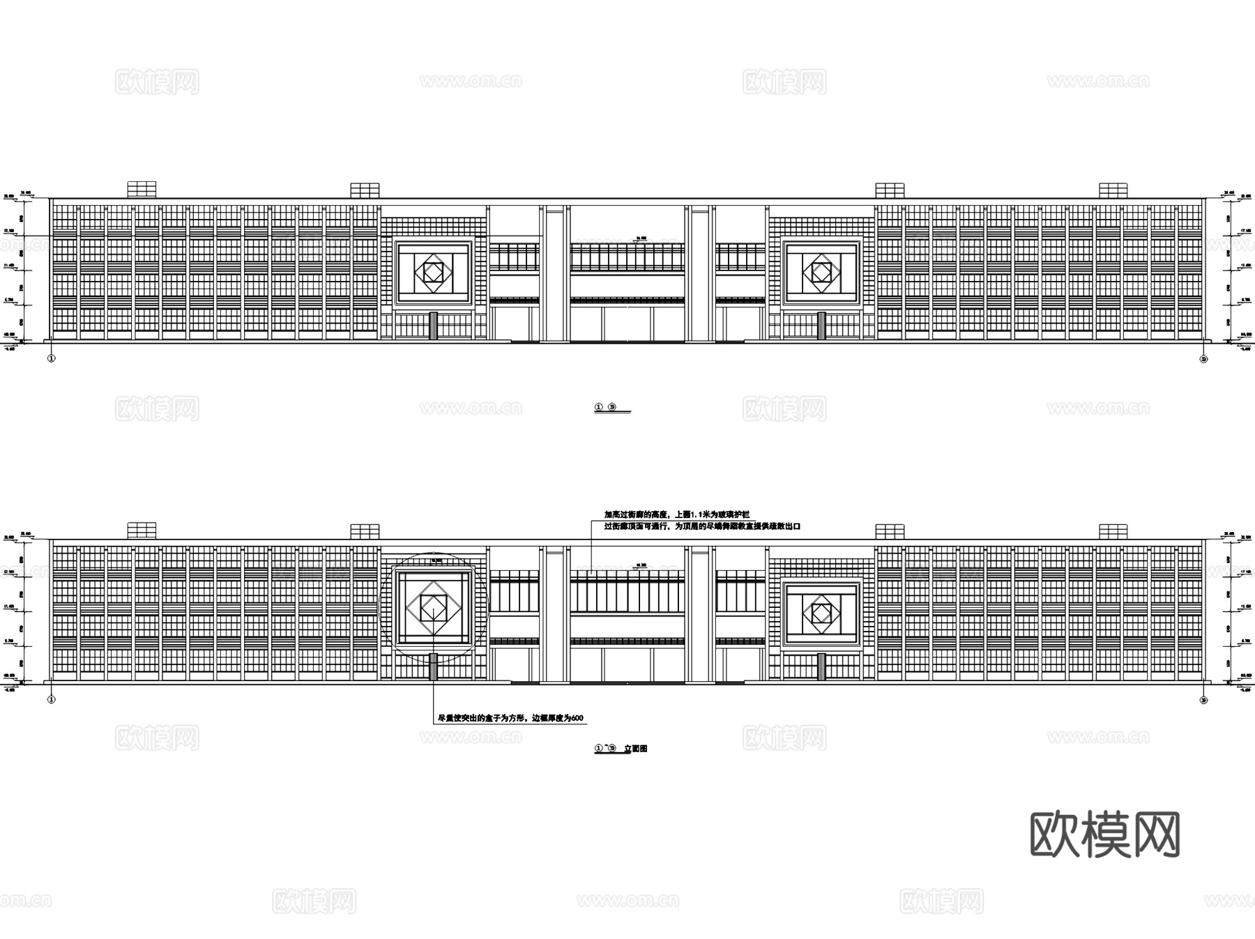 安徽职业艺术学校教学楼建筑CAD施工图cad施工图