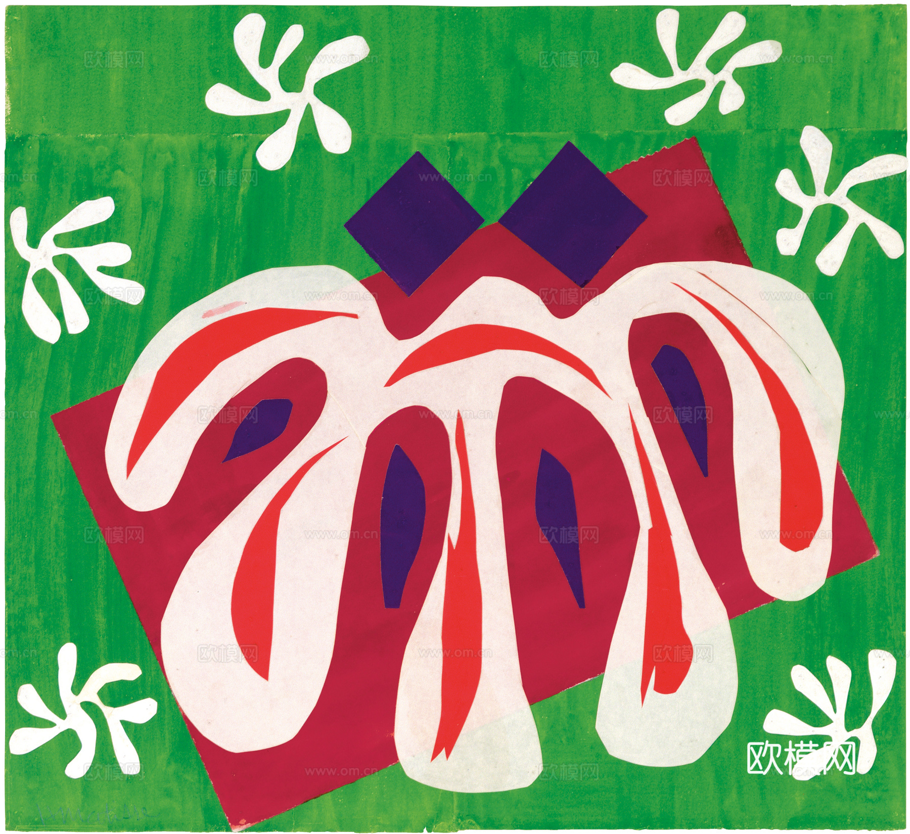 马蒂斯野兽派绘画作品，现代世界经典名画，抽象画006 马蒂斯