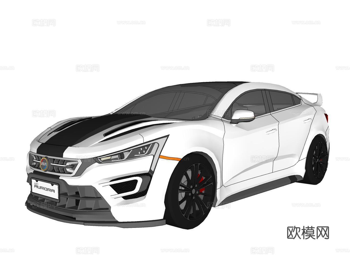 汽车su模型下载（渲染图2）