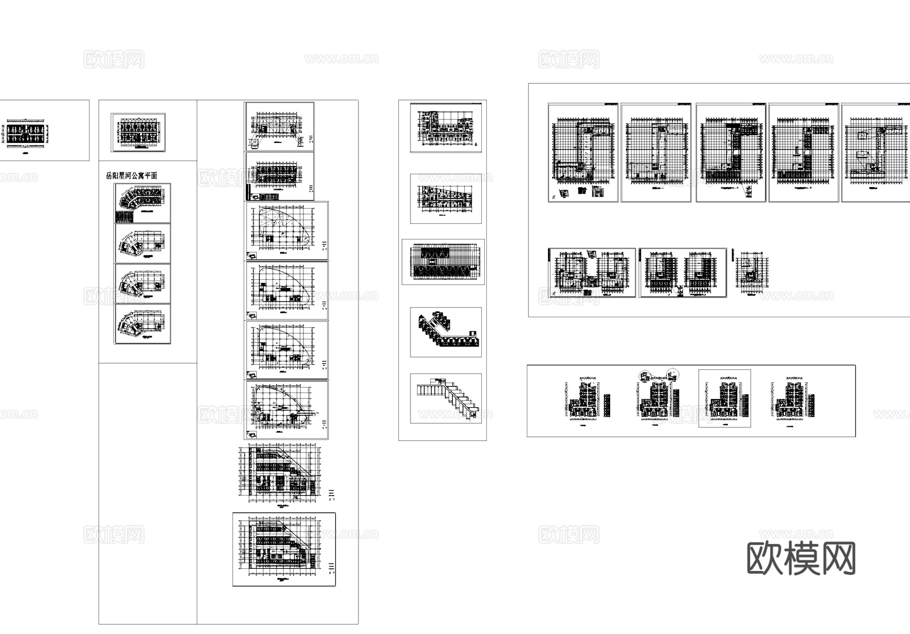 公寓户型图平面CAD施工图cad施工图
