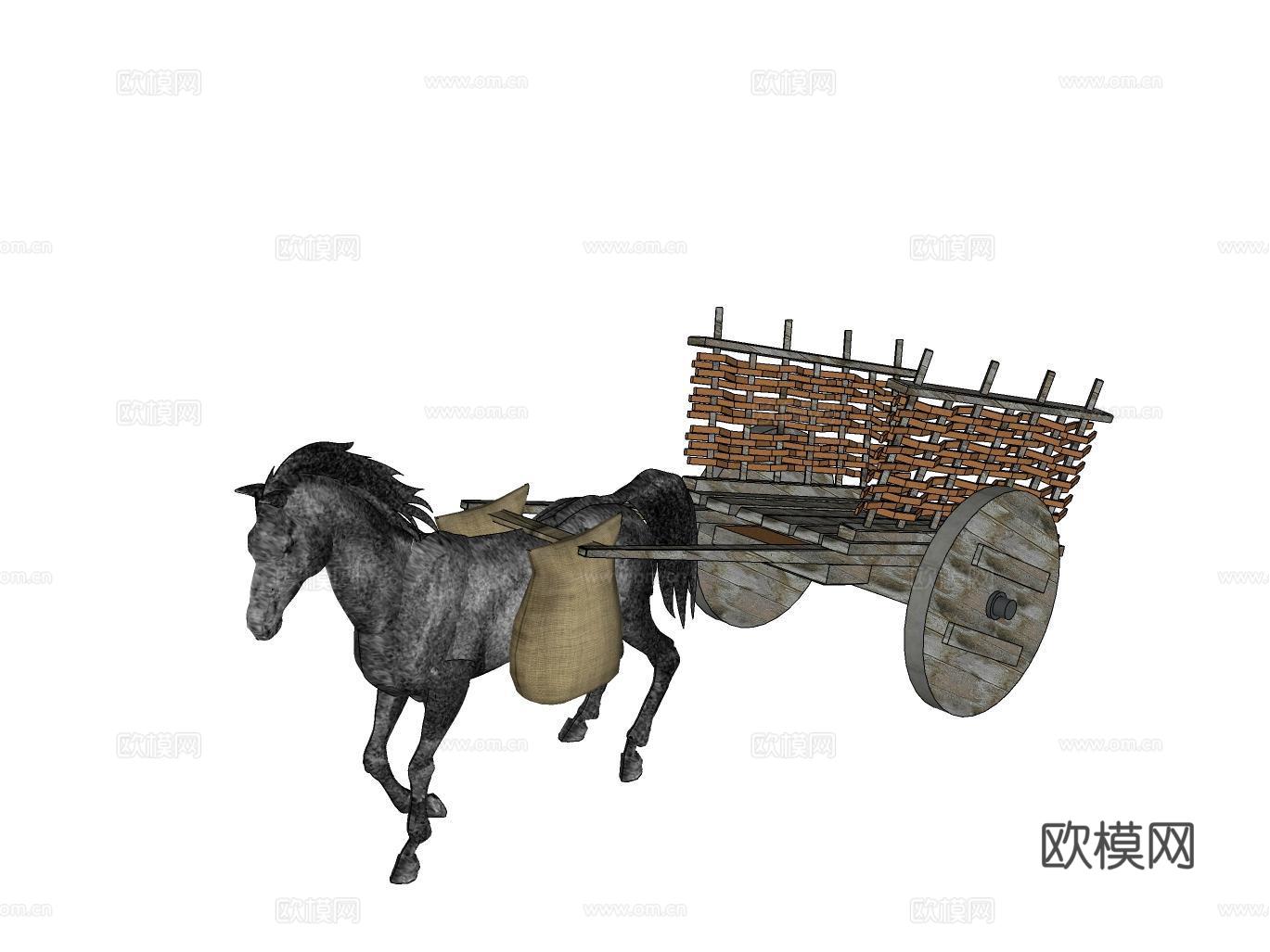 马车su模型