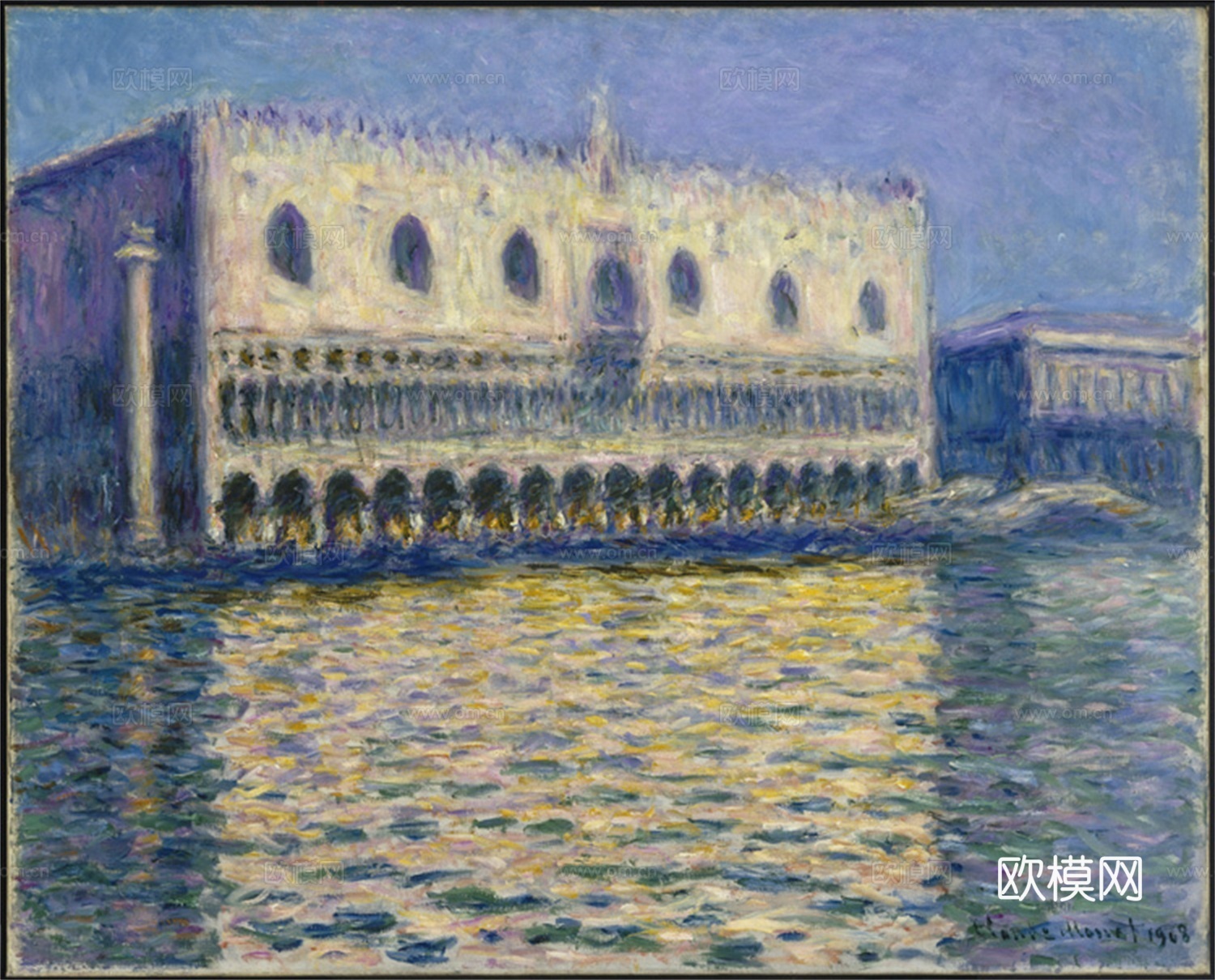 莫奈印象派绘画作品，世界经典名画85The Doges Pa