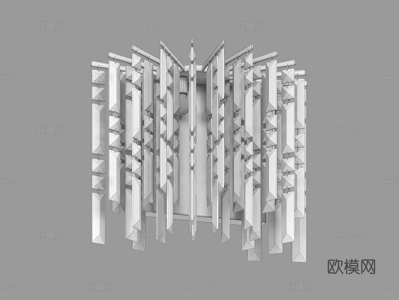 LampsShop 水晶壁灯3d模型下载（渲染图2）