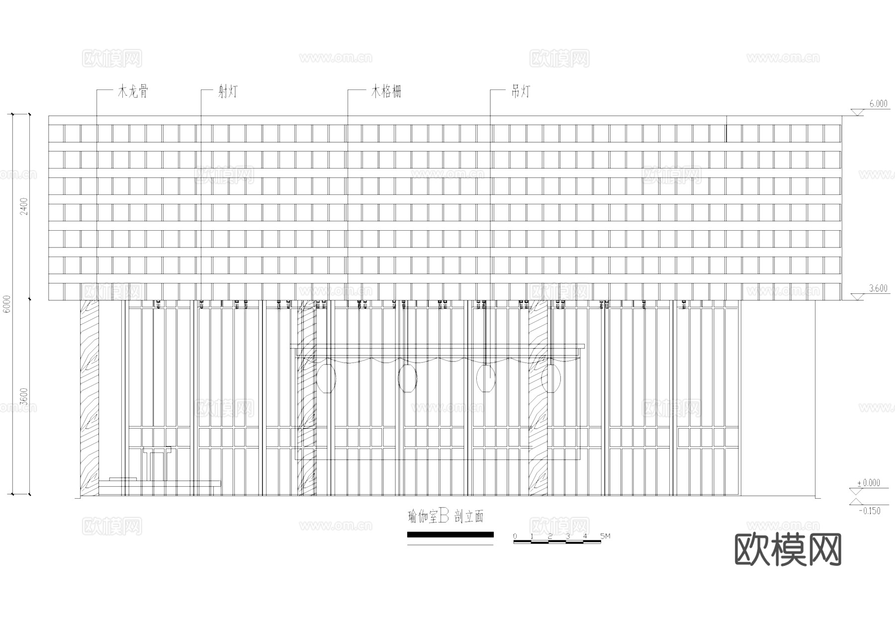 民宿酒店室内工装CAD施工图cad施工图