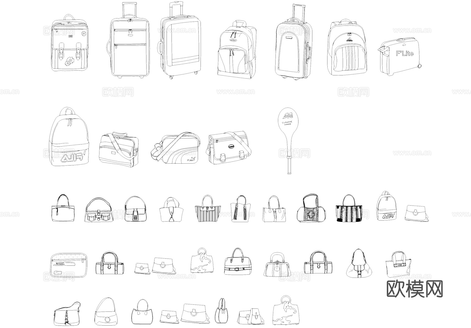 衣服箱包帽子鞋子饰品服装模特CAD图块图库cad施工图