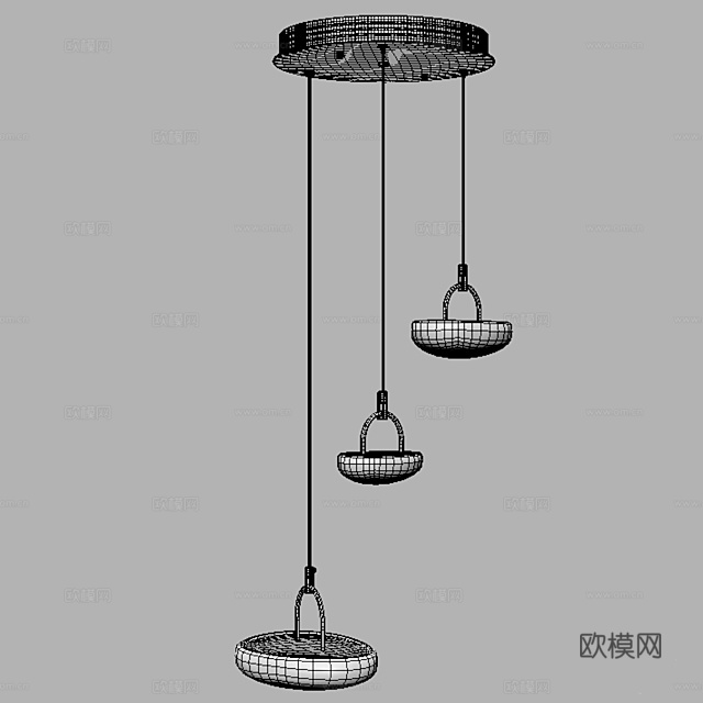 MODELUX 玻璃吊灯3d模型下载（渲染图3）