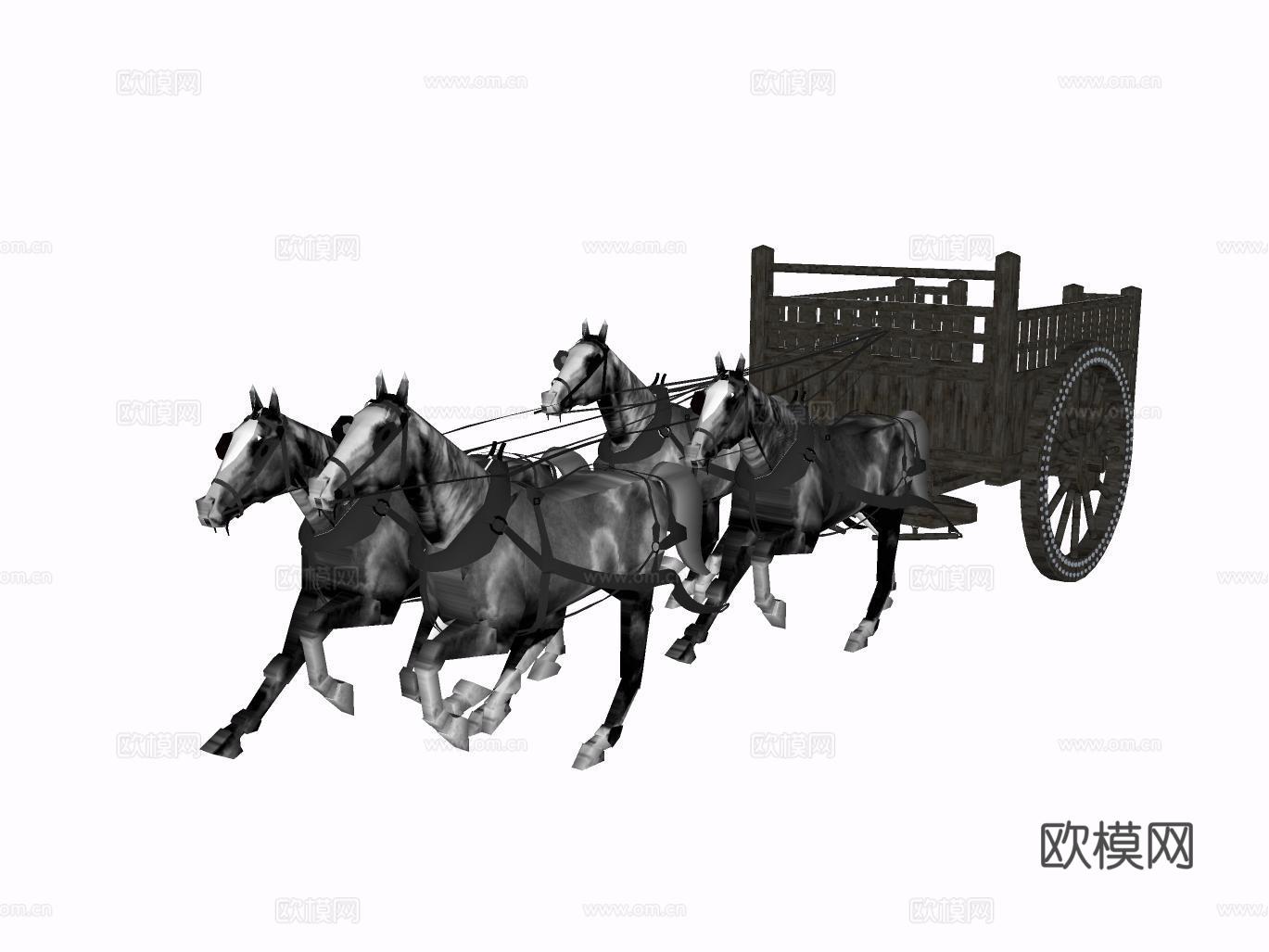 马车su模型