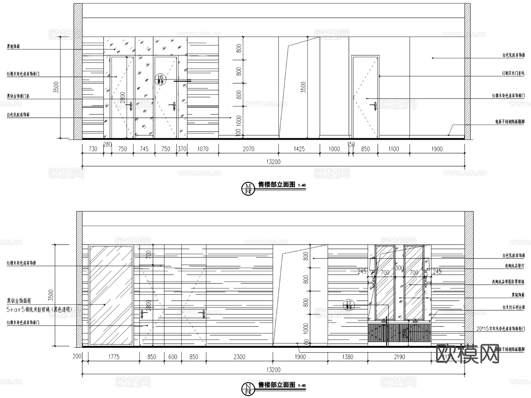 新乡翡翠城售楼处室内工装CAD施工图cad施工图