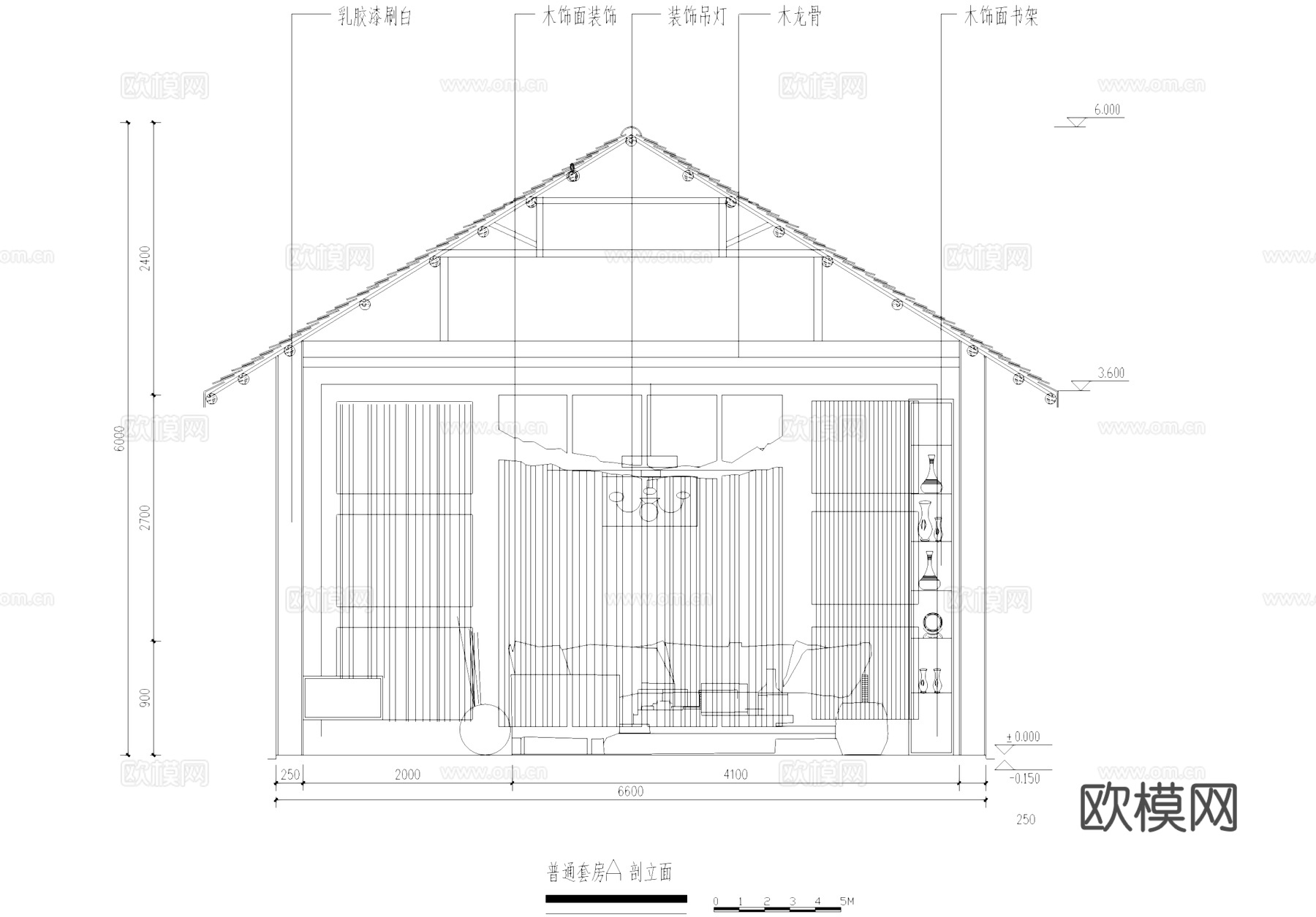 民宿酒店室内工装CAD施工图cad施工图