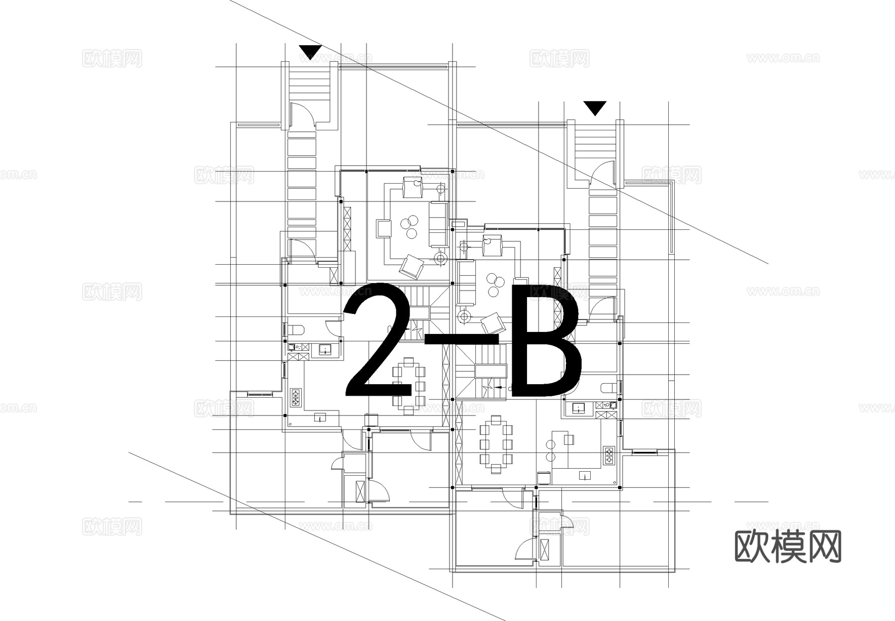 山地别墅建筑规划平面图CAD施工图cad施工图