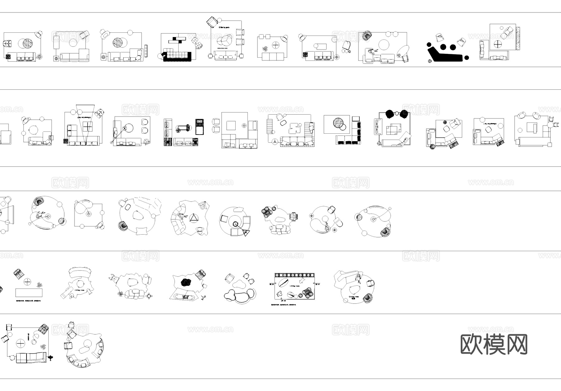 沙发茶几桌椅床品厨卫柜子工装CAD综合图库cad施工图