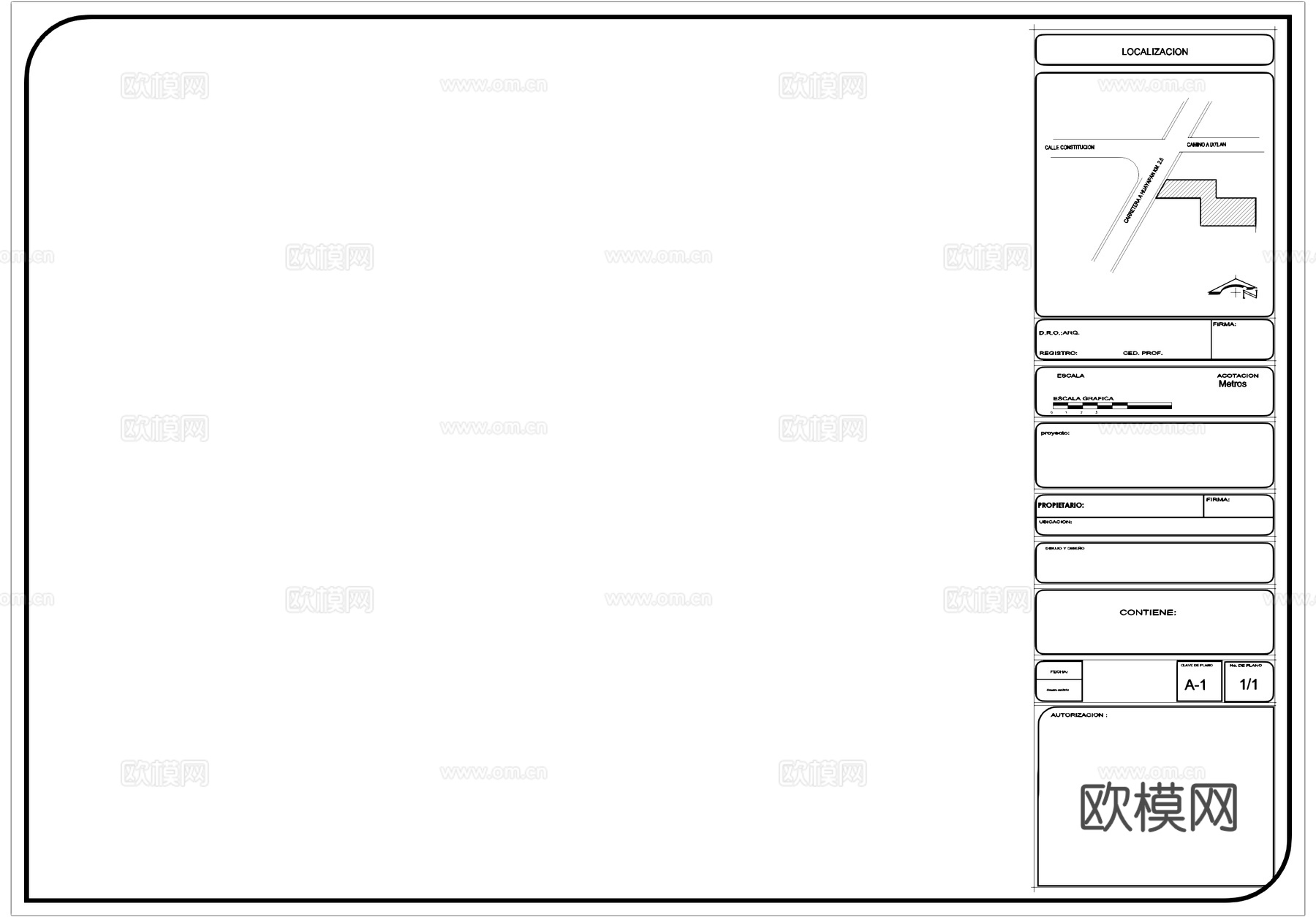 图框模板制图规范CAD施工图cad施工图