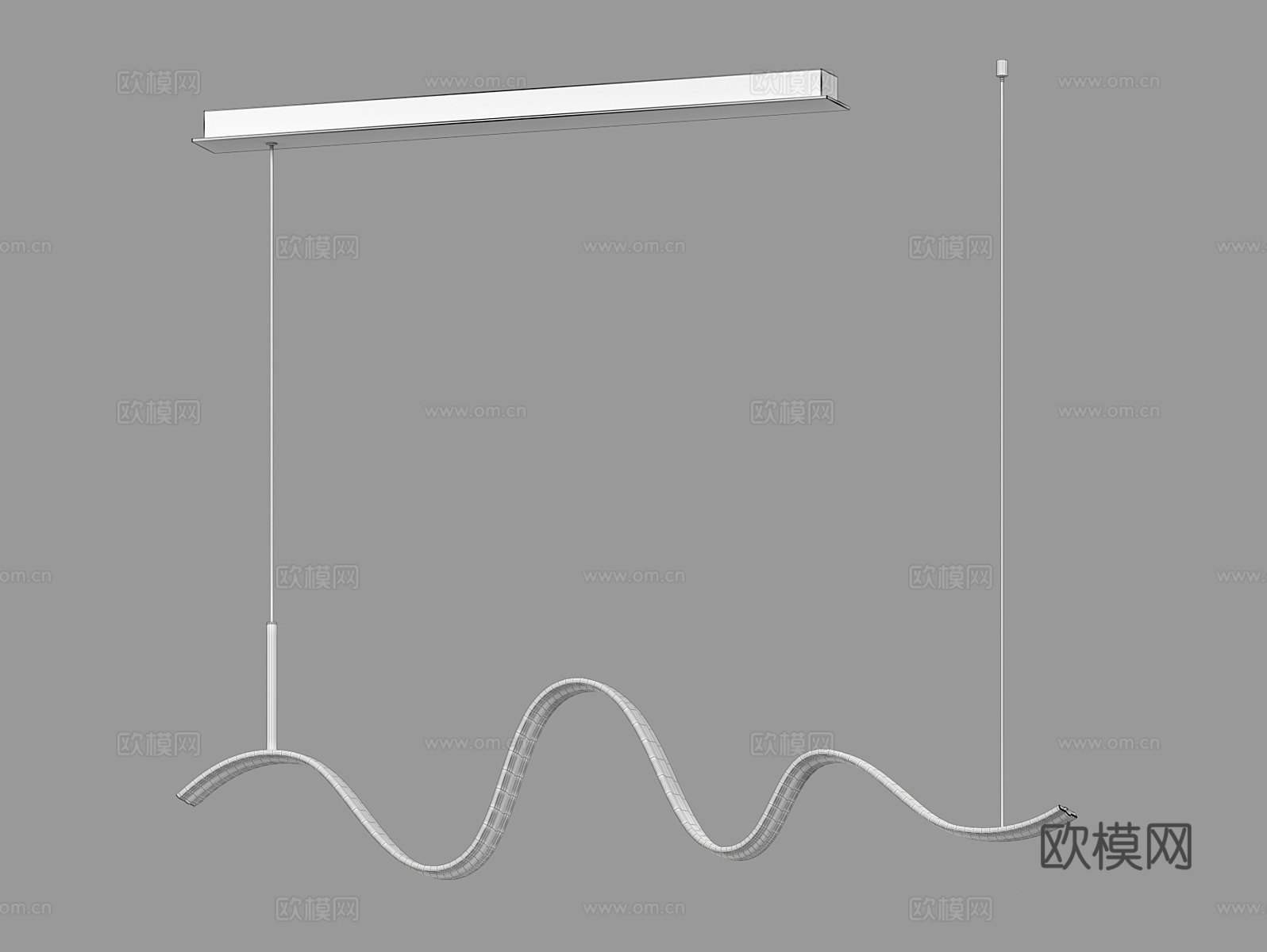 LampsShop 条形吊灯3d模型下载（渲染图2）
