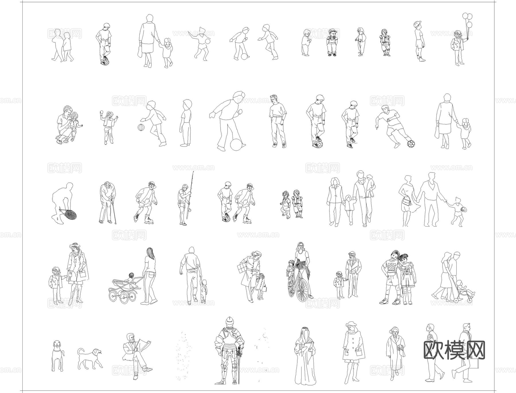 人物CAD图库cad施工图