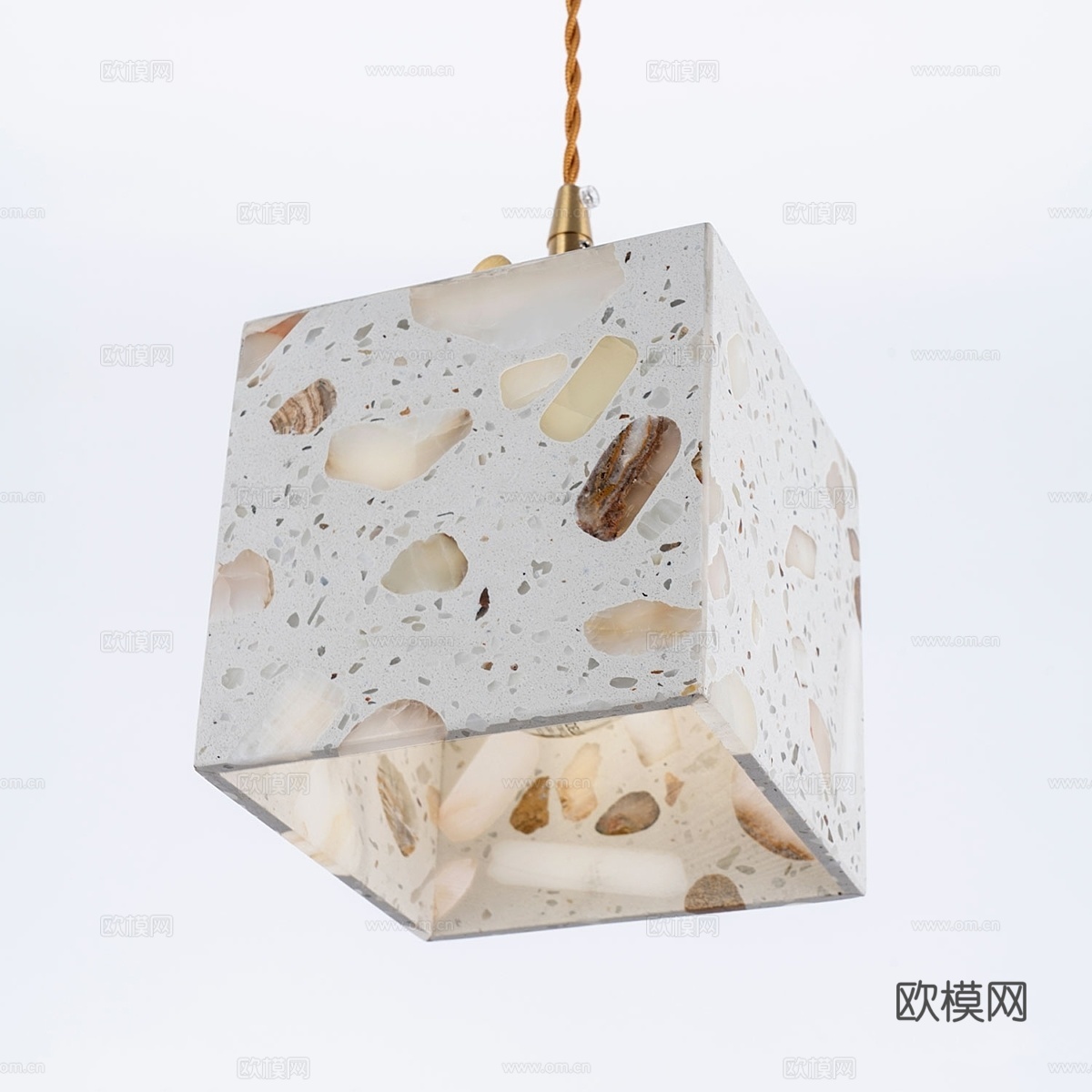 MODELUX 大理石方块吊灯3d模型下载（渲染图4）