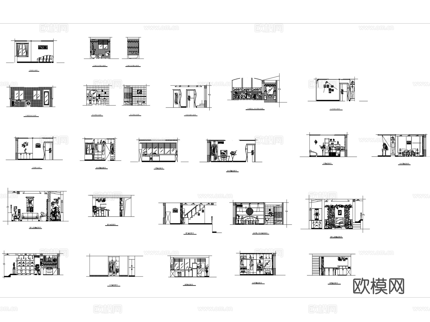 高文安标准制图规范图例图表图框CAD图库图块施工图合集cad施工图