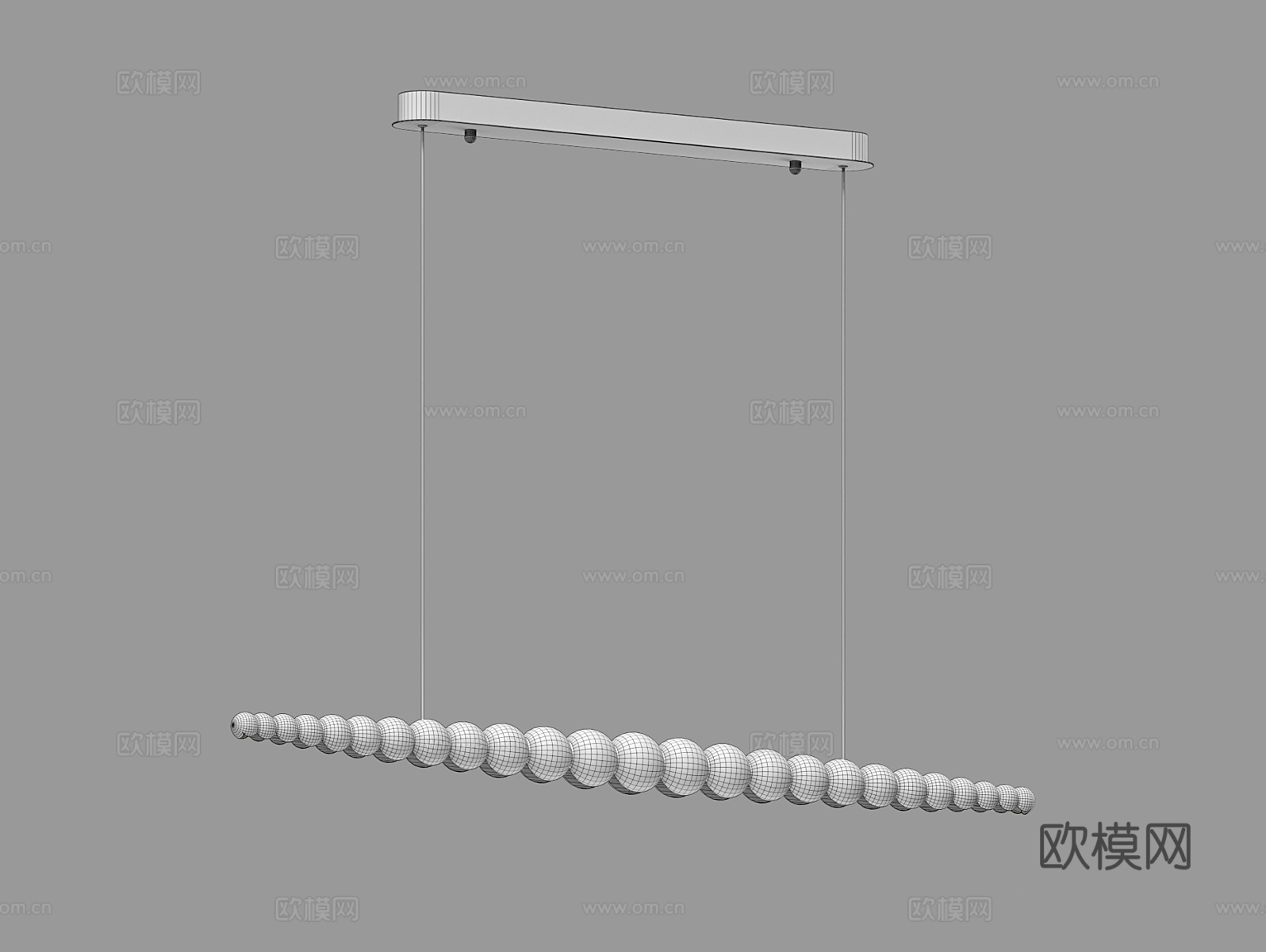 LampsShop 串珠吊灯3d模型下载（渲染图2）