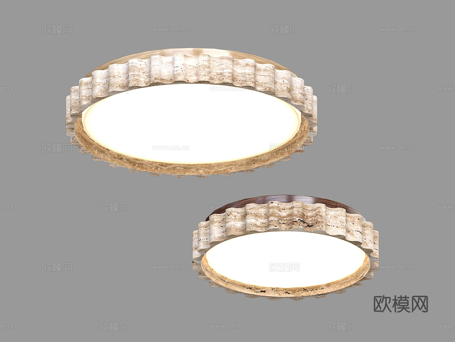 LampsShop 圆形吸顶灯3d模型下载（渲染图1）
