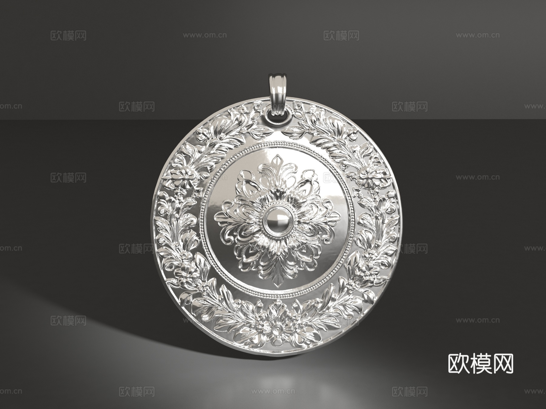 花纹图吊坠33d模型下载