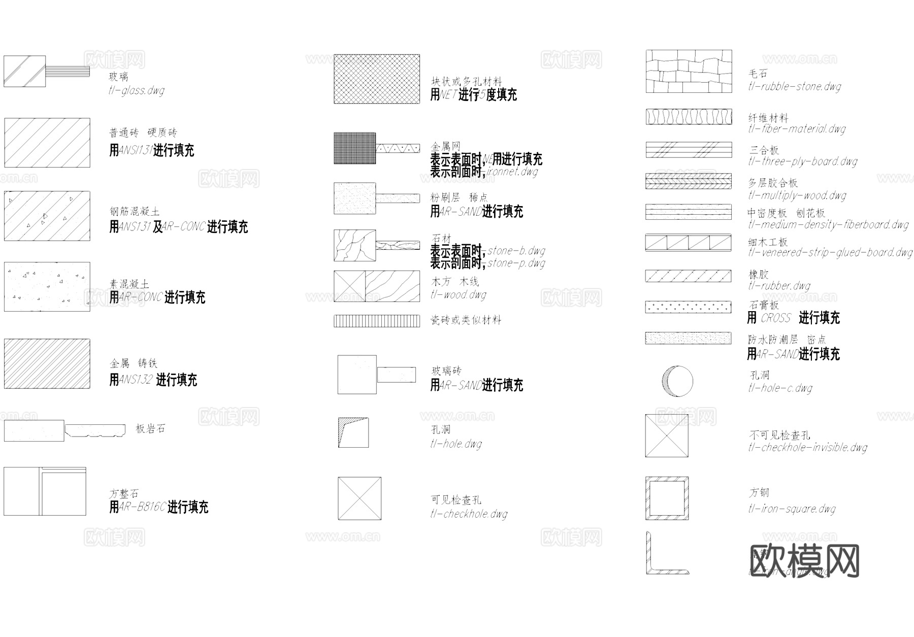 符号图标索引图例图框制图规范CAD施工图cad施工图