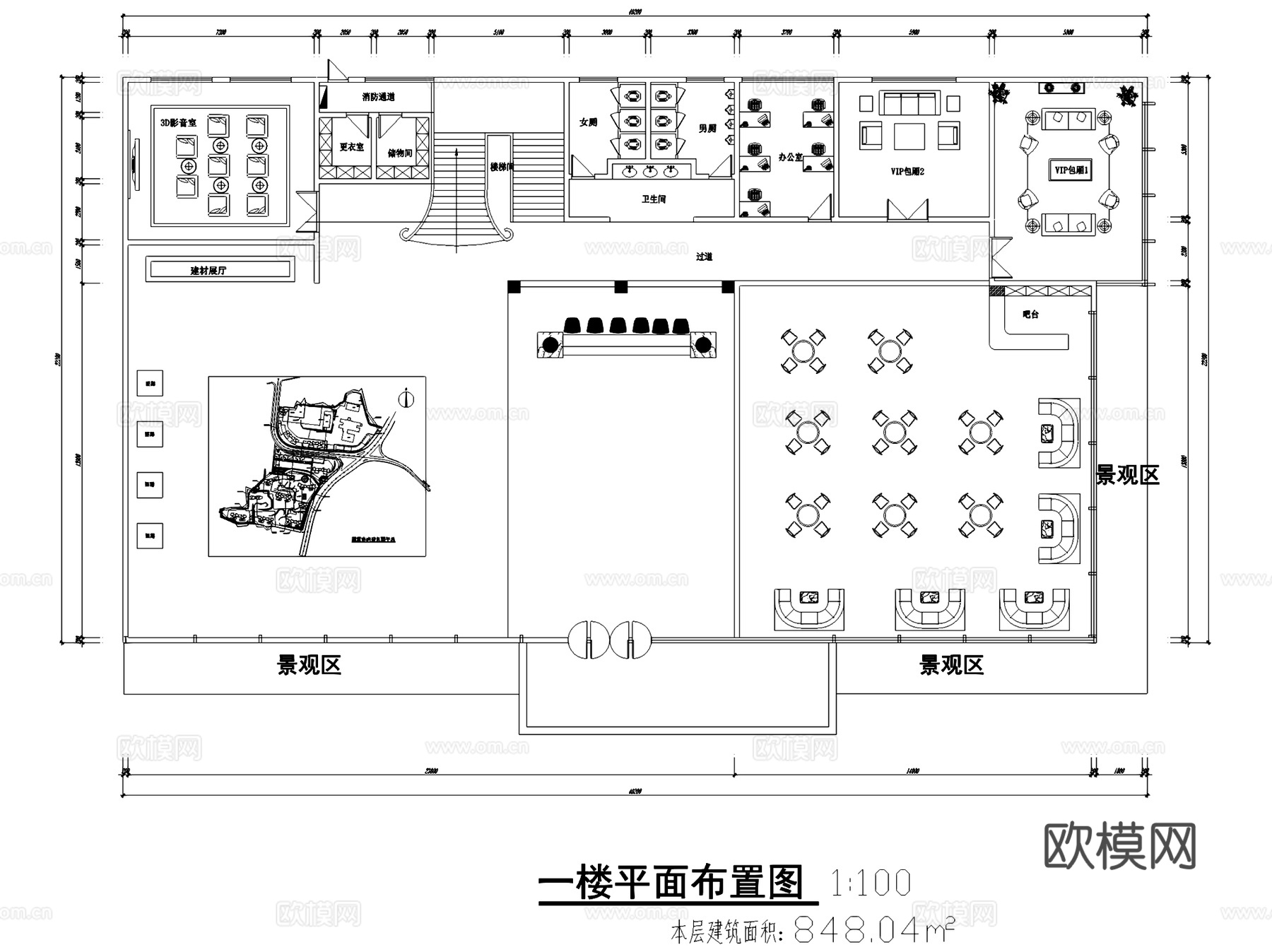 安溪万城一号售楼处室内工装CAD施工图整套cad施工图