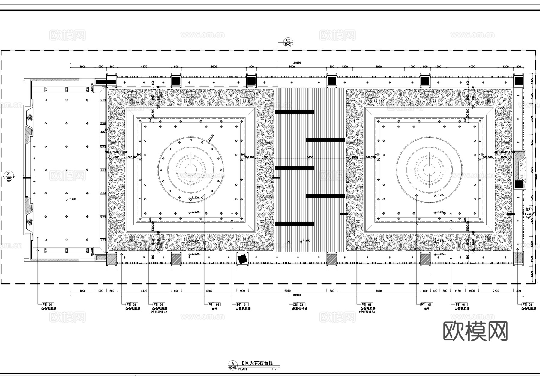 餐厅饭店室内工装平面系统图CAD施工图cad施工图